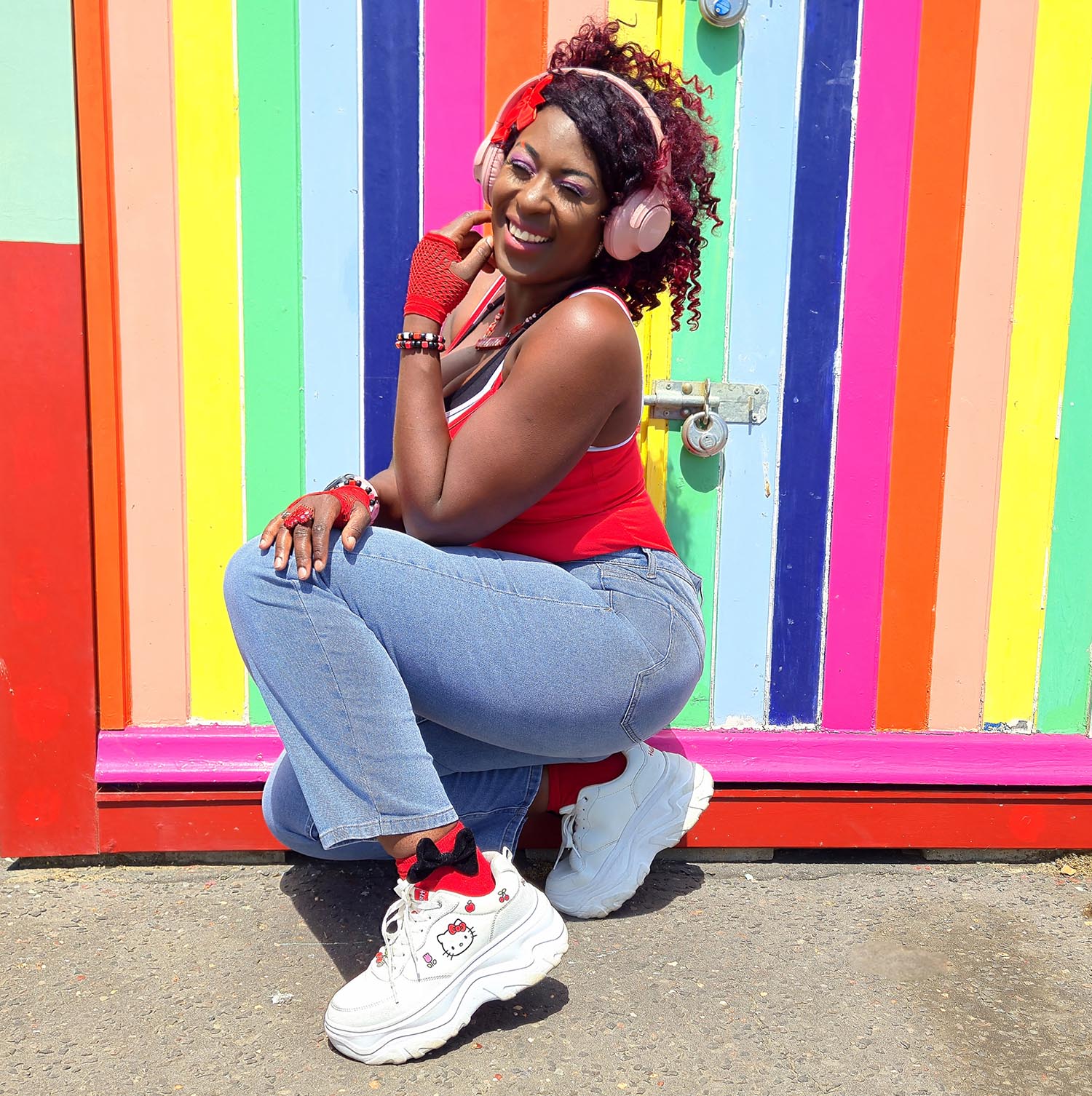 Organic Mom Jeans - Aegean - Image 5