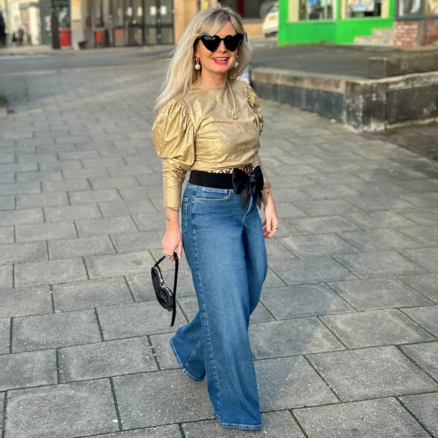 Organic Wide Leg Jeans - Atlantic - Image 11