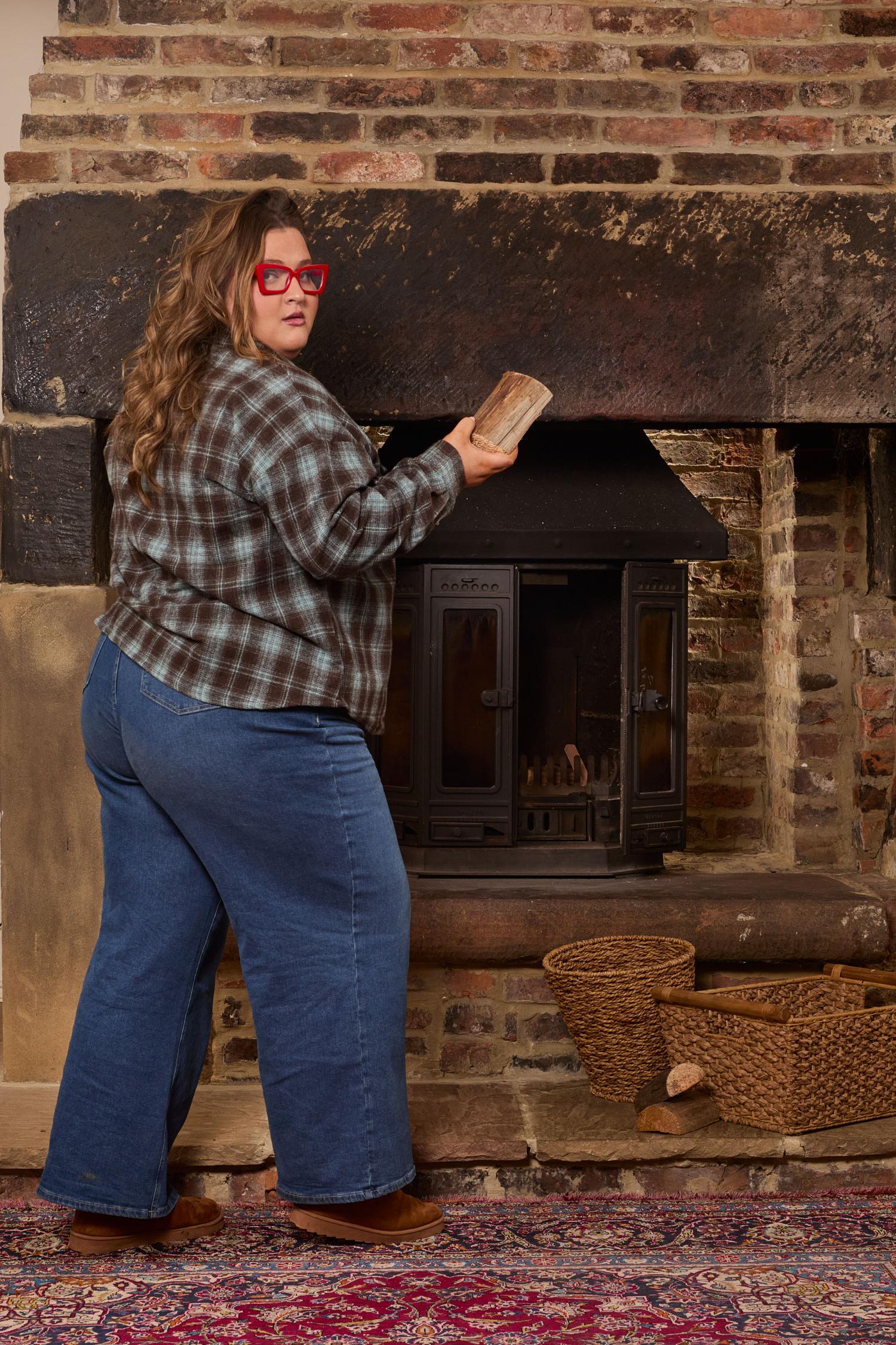 Organic Wide Leg Jeans - Atlantic - Image 12