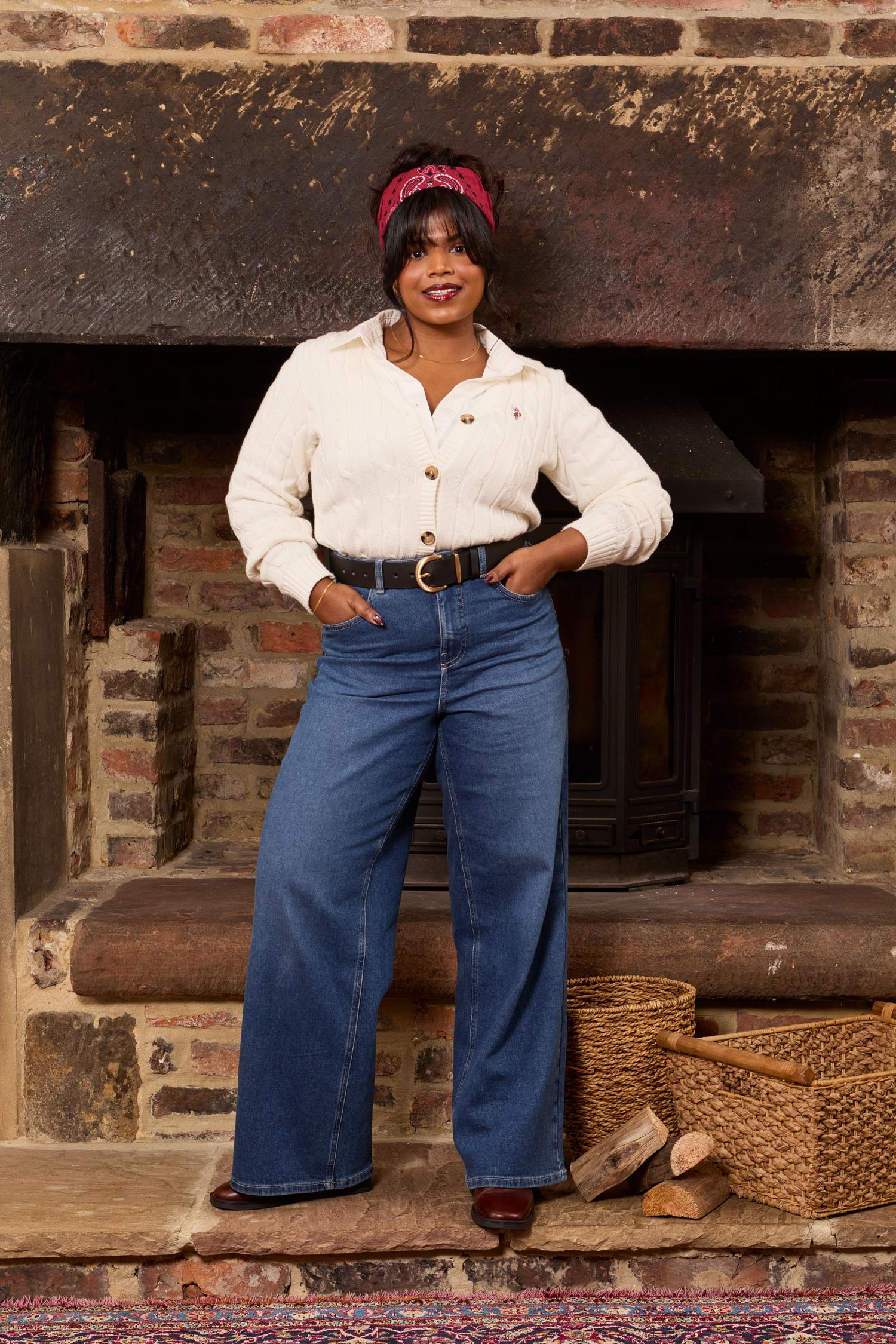 Organic Wide Leg Jeans - Atlantic - Image 15