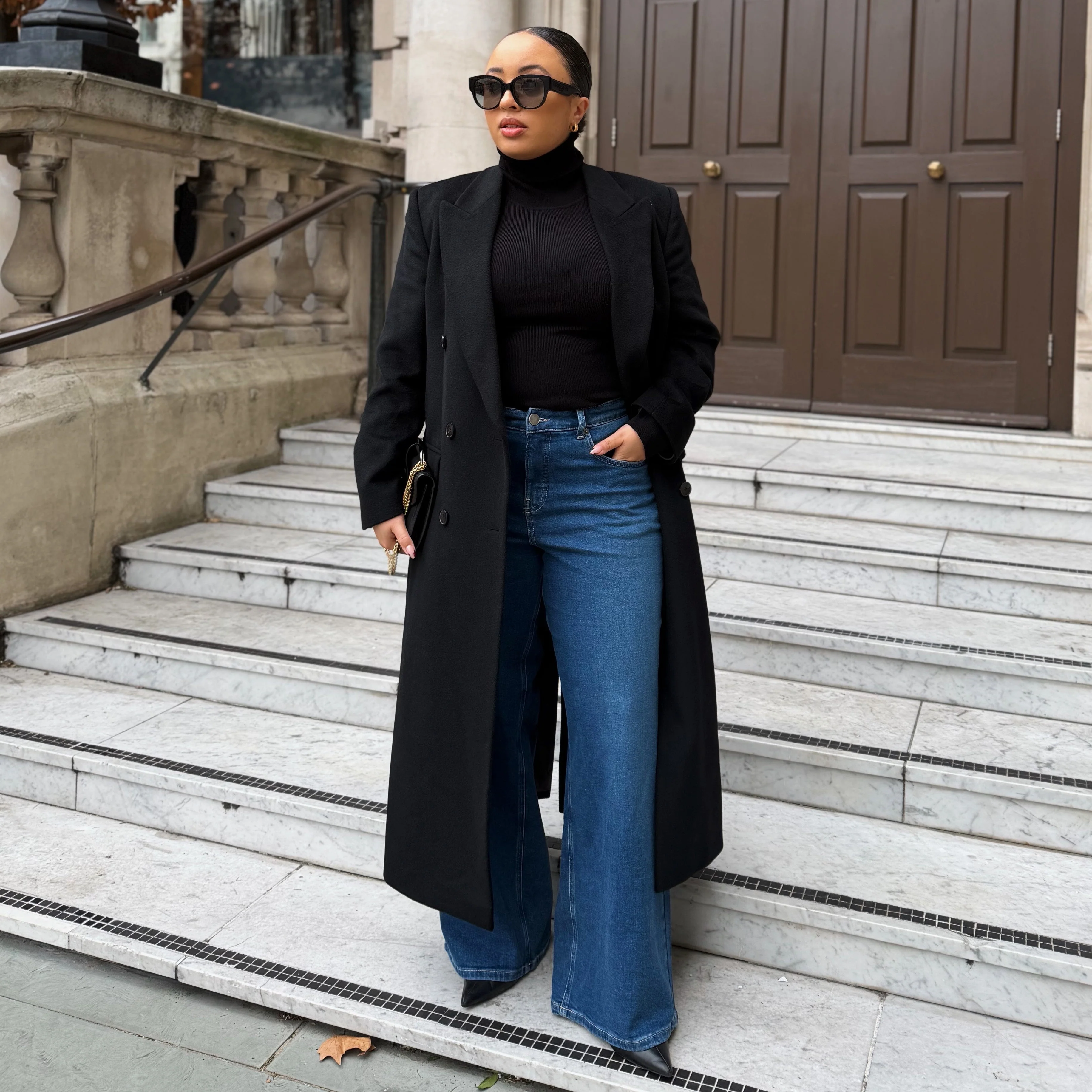 Organic Wide Leg Jeans - Atlantic - Image 3