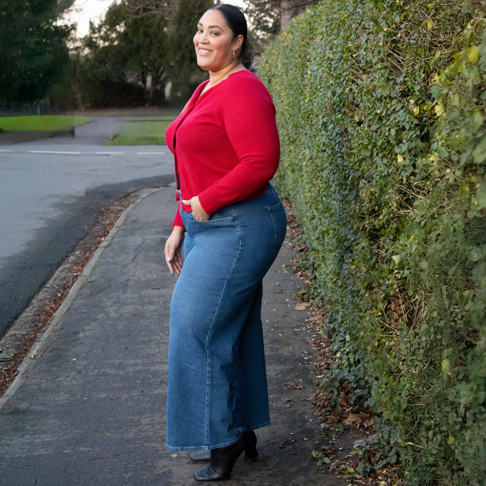 Organic Wide Leg Jeans - Atlantic - Image 4