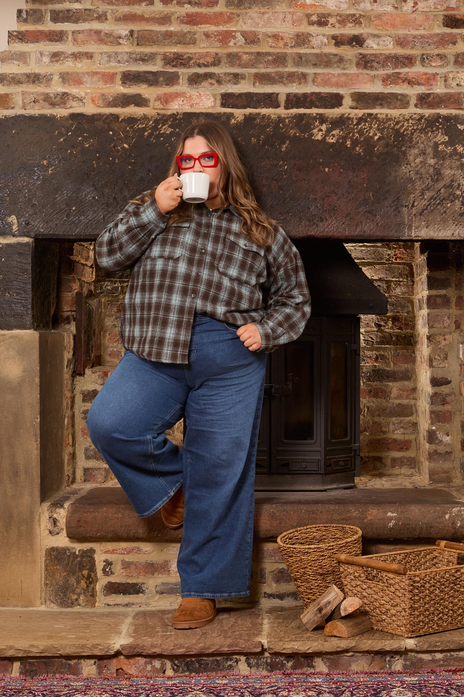 Organic Wide Leg Jeans - Atlantic - Image 6
