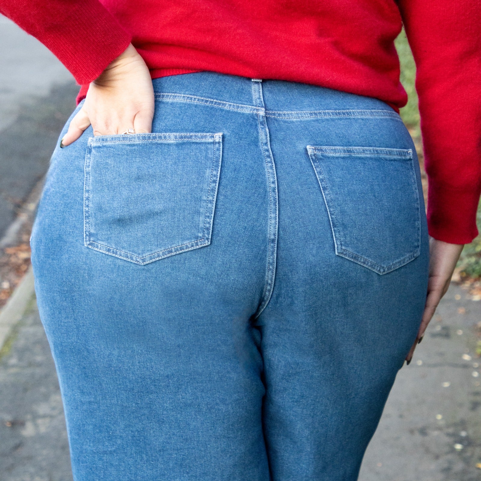 Organic Wide Leg Jeans - Atlantic - Image 7