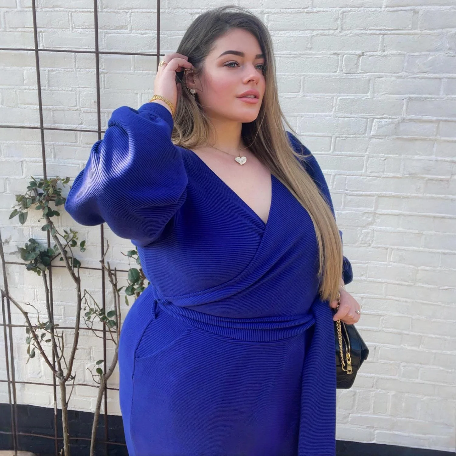 Ottoman Long Sleeve Wrap Jumpsuit - Aretha - Image 2