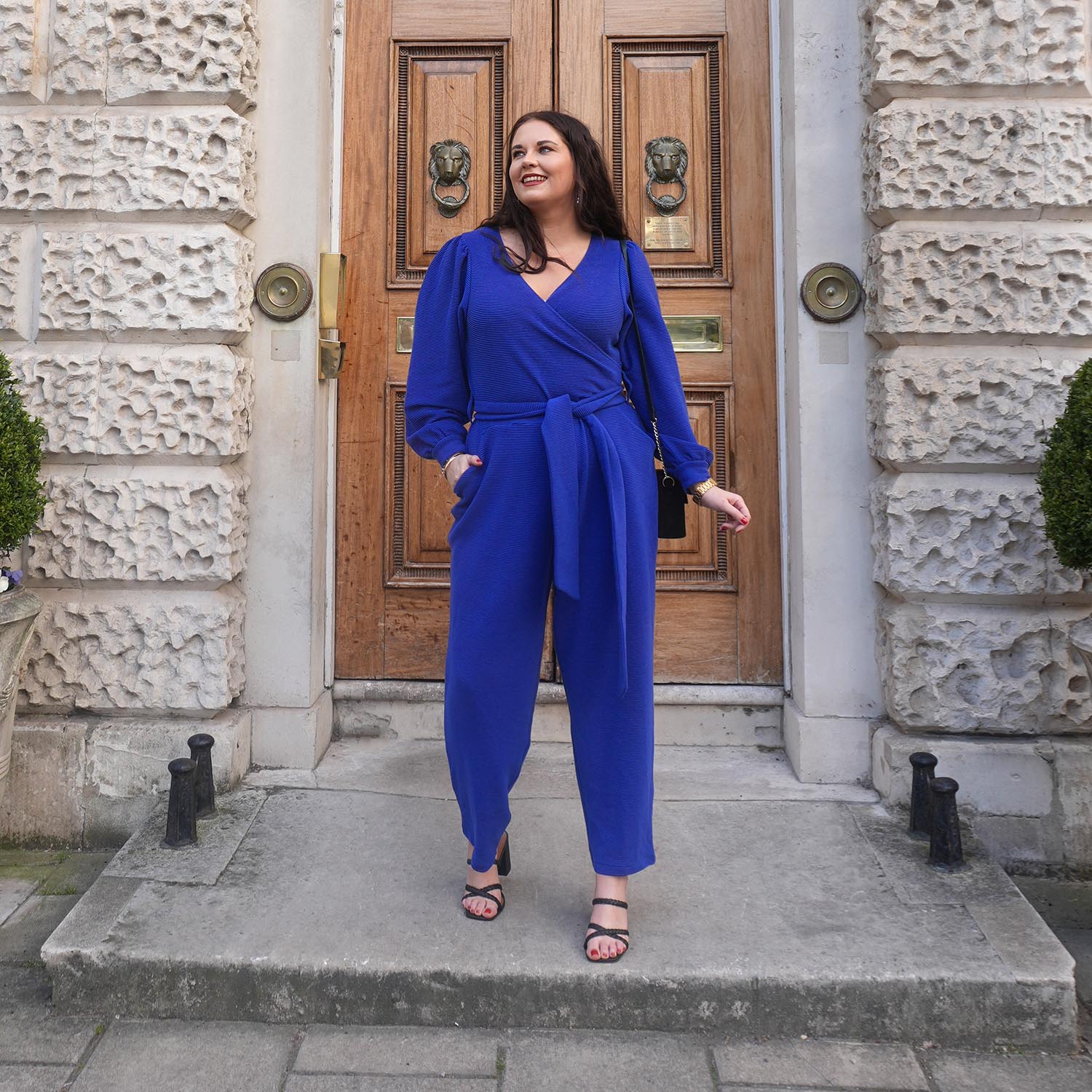 Ottoman Long Sleeve Wrap Jumpsuit - Aretha - Image 4