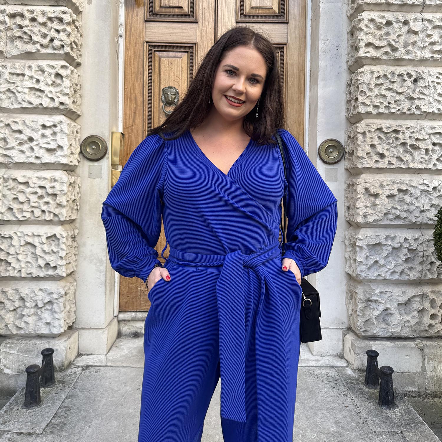 Ottoman Long Sleeve Wrap Jumpsuit - Aretha - Image 6