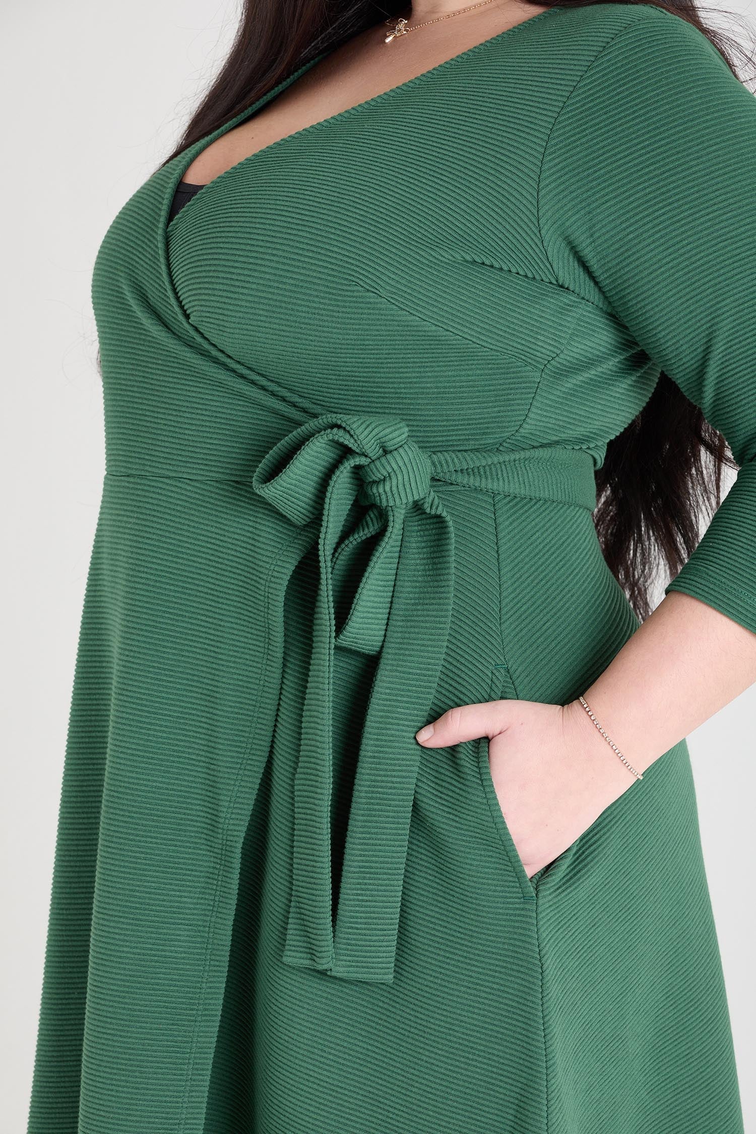 Ottoman Wrap Around Dress - Petit Pois - Image 4