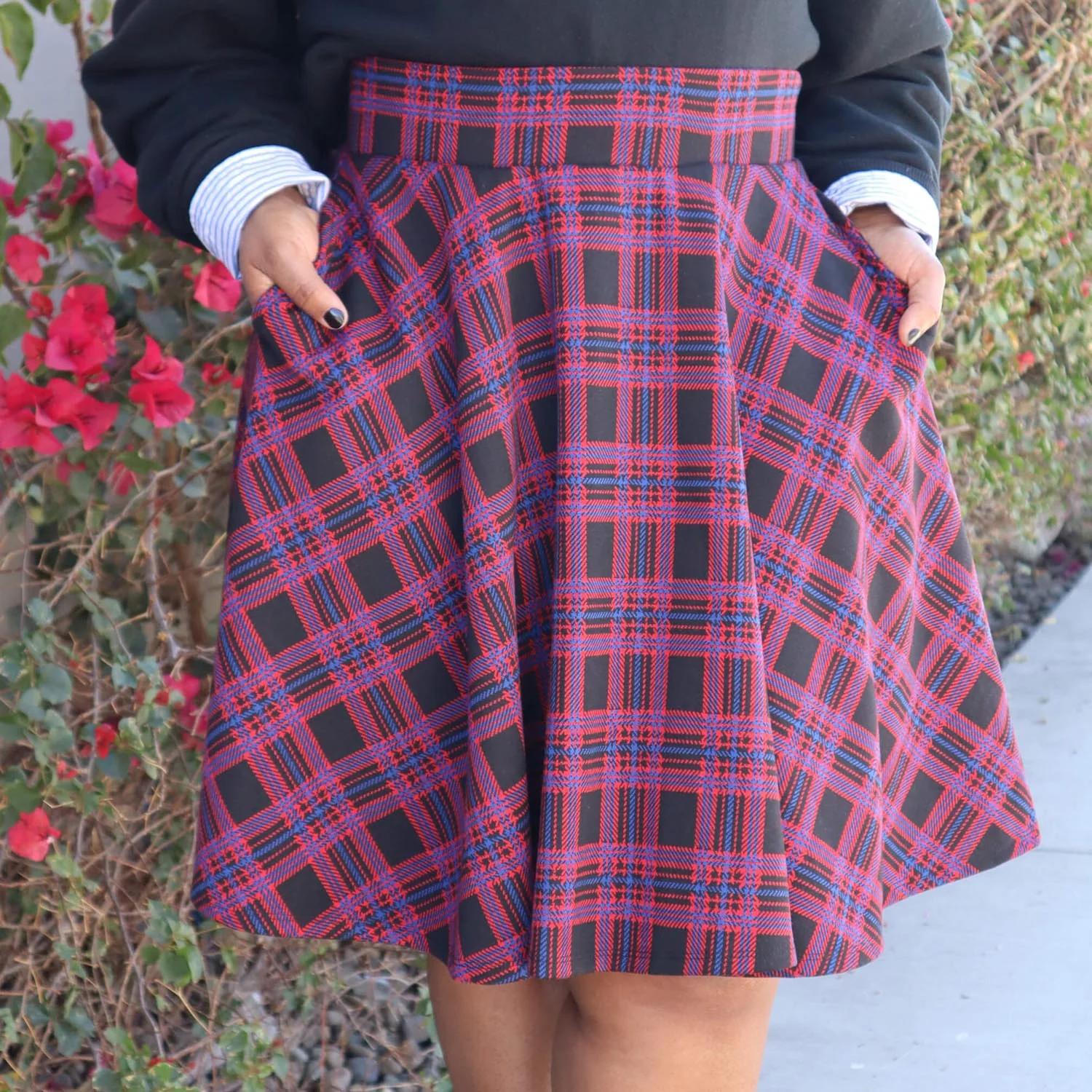 Plaid Flare Skirt - Ember - Image 18