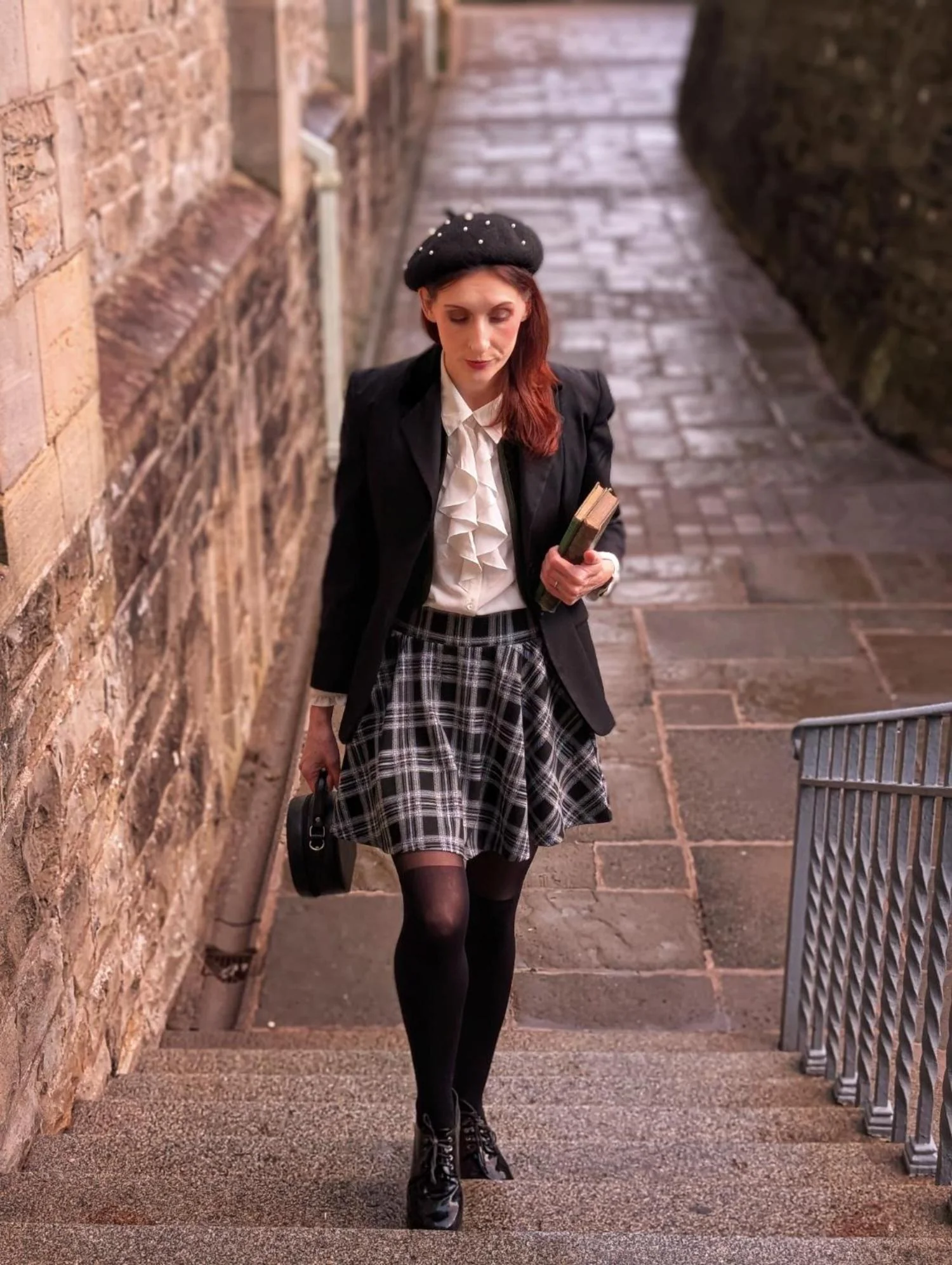 Plaid Mini-Flare Skirt - Cairn - Image 2