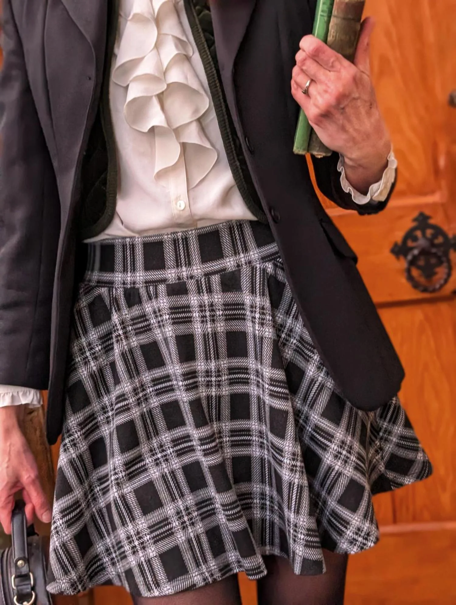 Plaid Mini-Flare Skirt - Cairn - Image 3