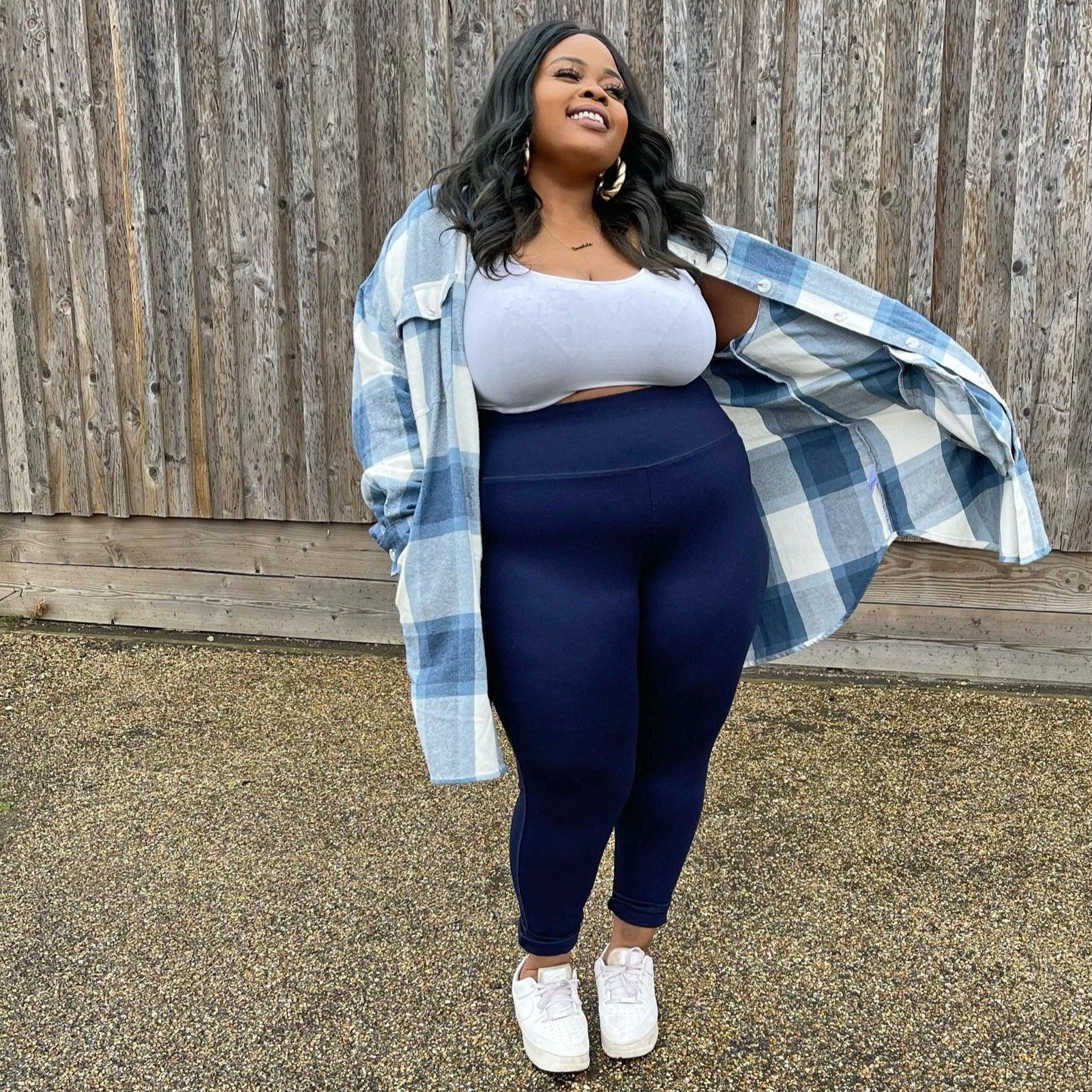 Squat Proof Short Leggings - Navy - Image 2
