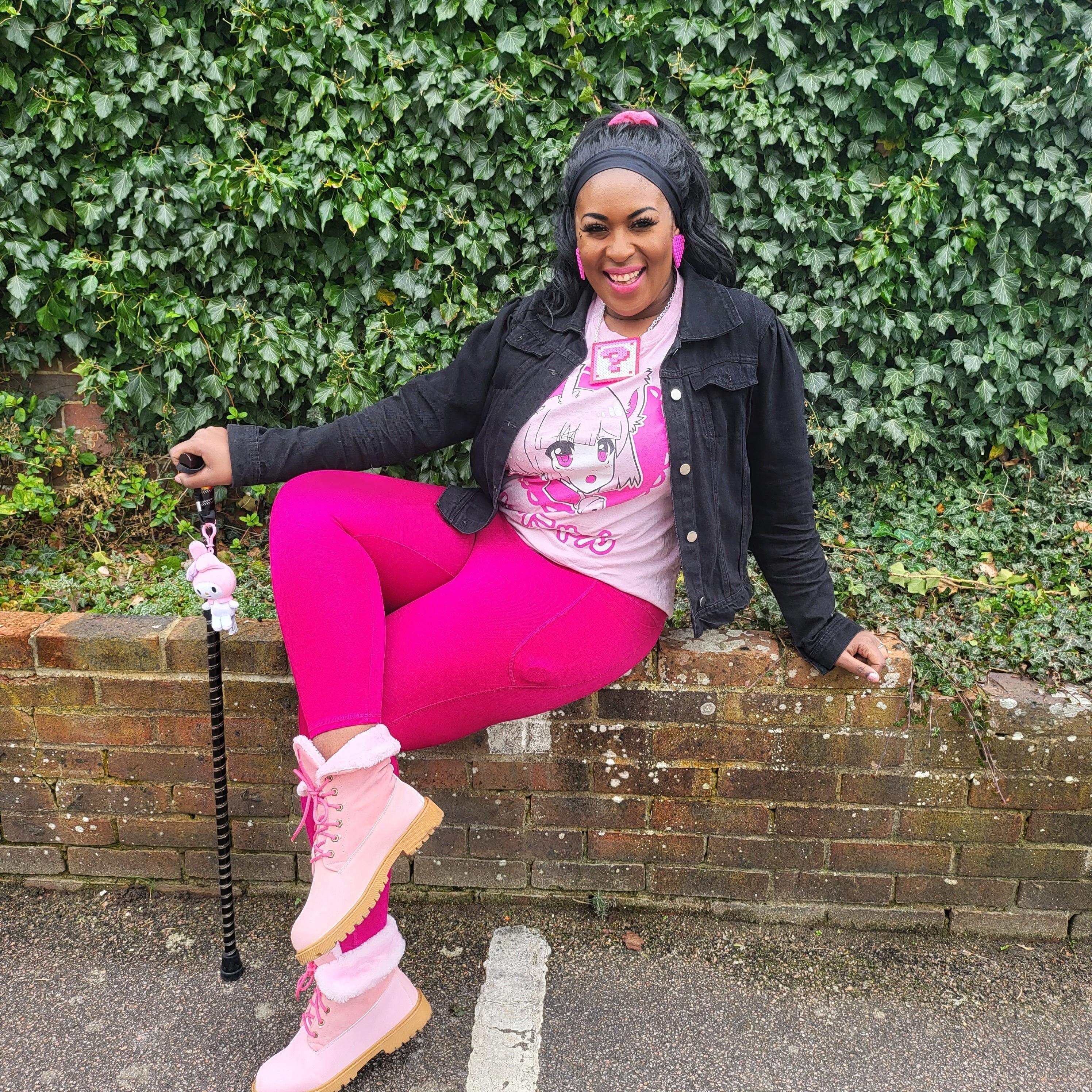 Squat Proof Short Leggings - Raspberry Pie - Image 12