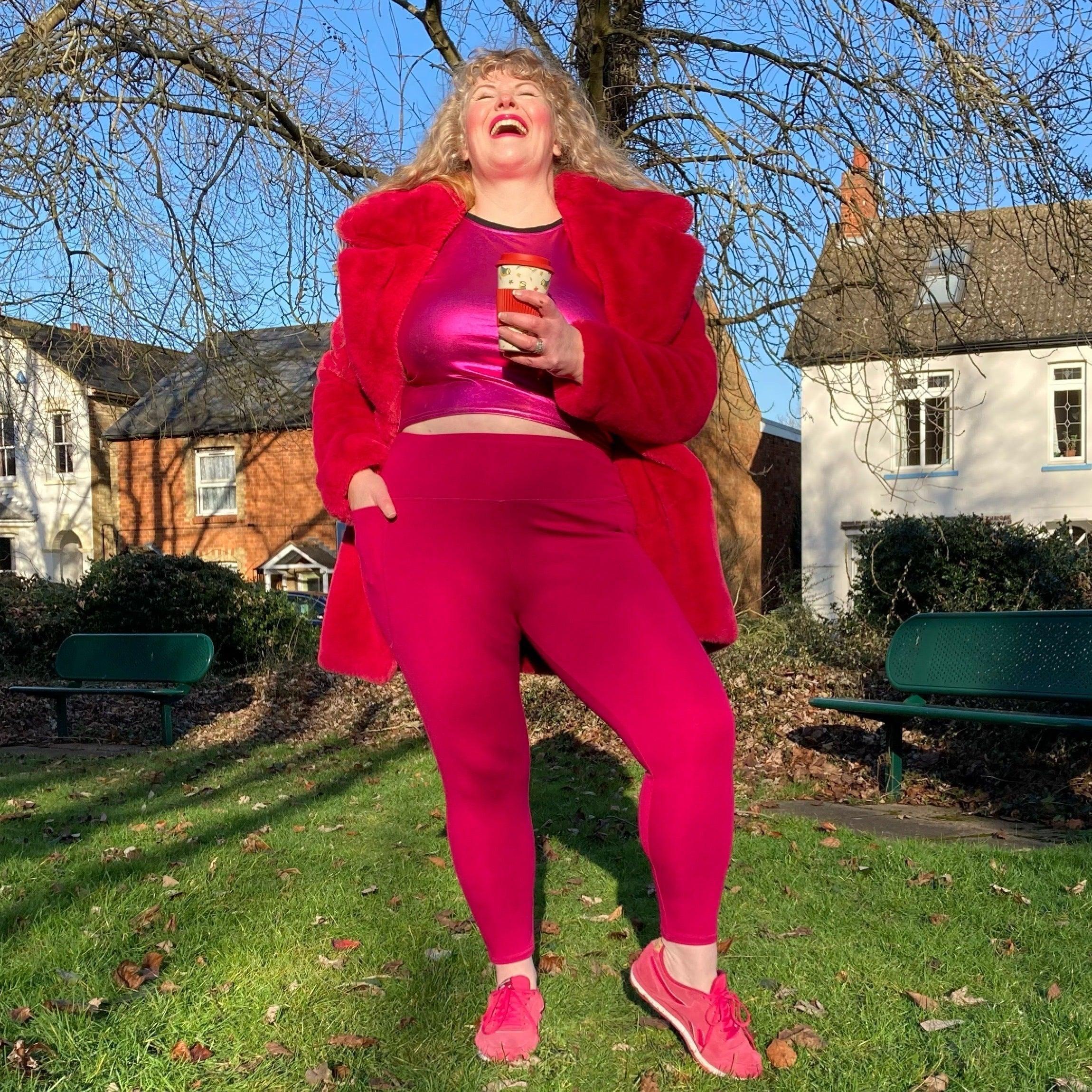 Squat Proof Short Leggings - Raspberry Pie - Image 5