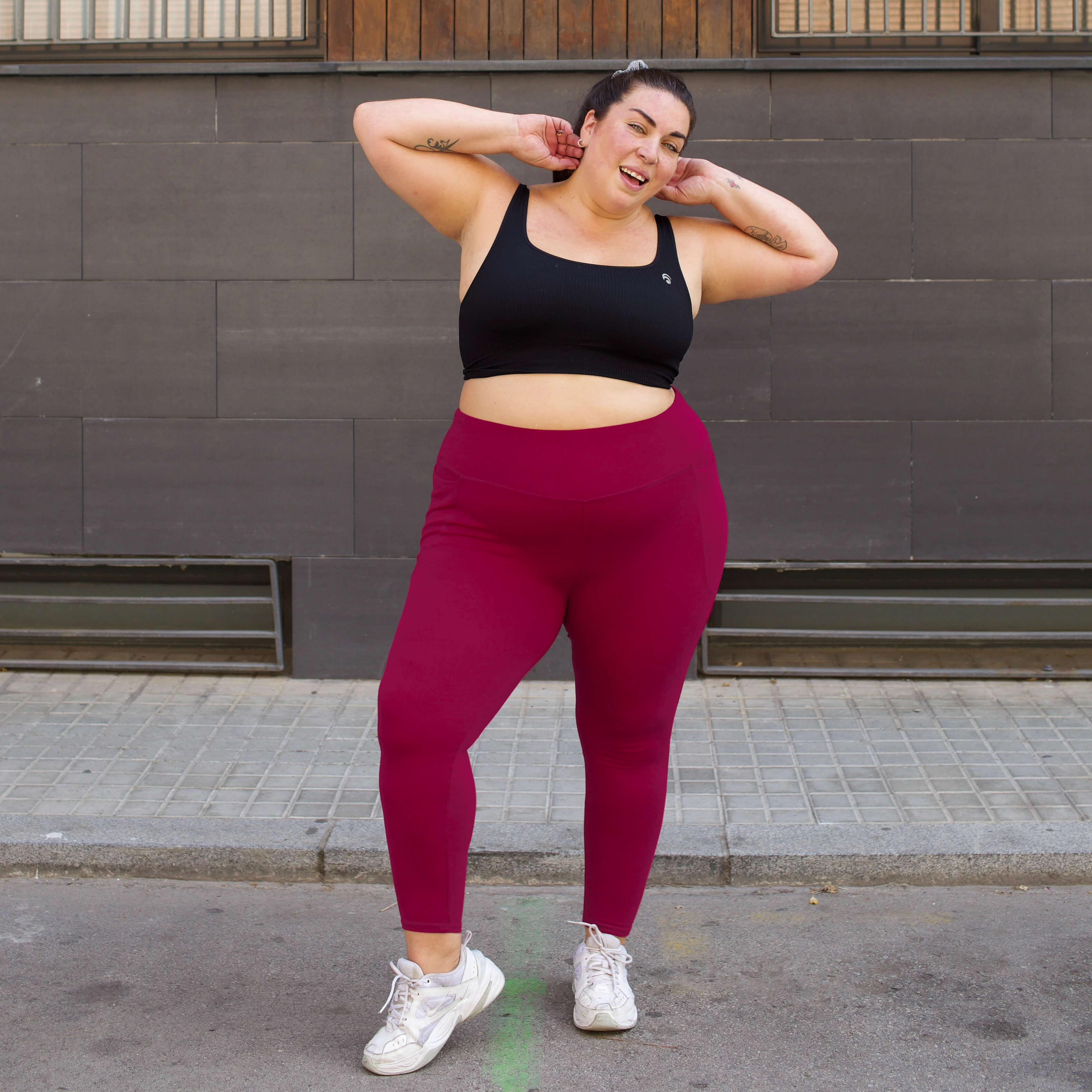 Squat Proof Short Leggings - Raspberry Pie - Image 7