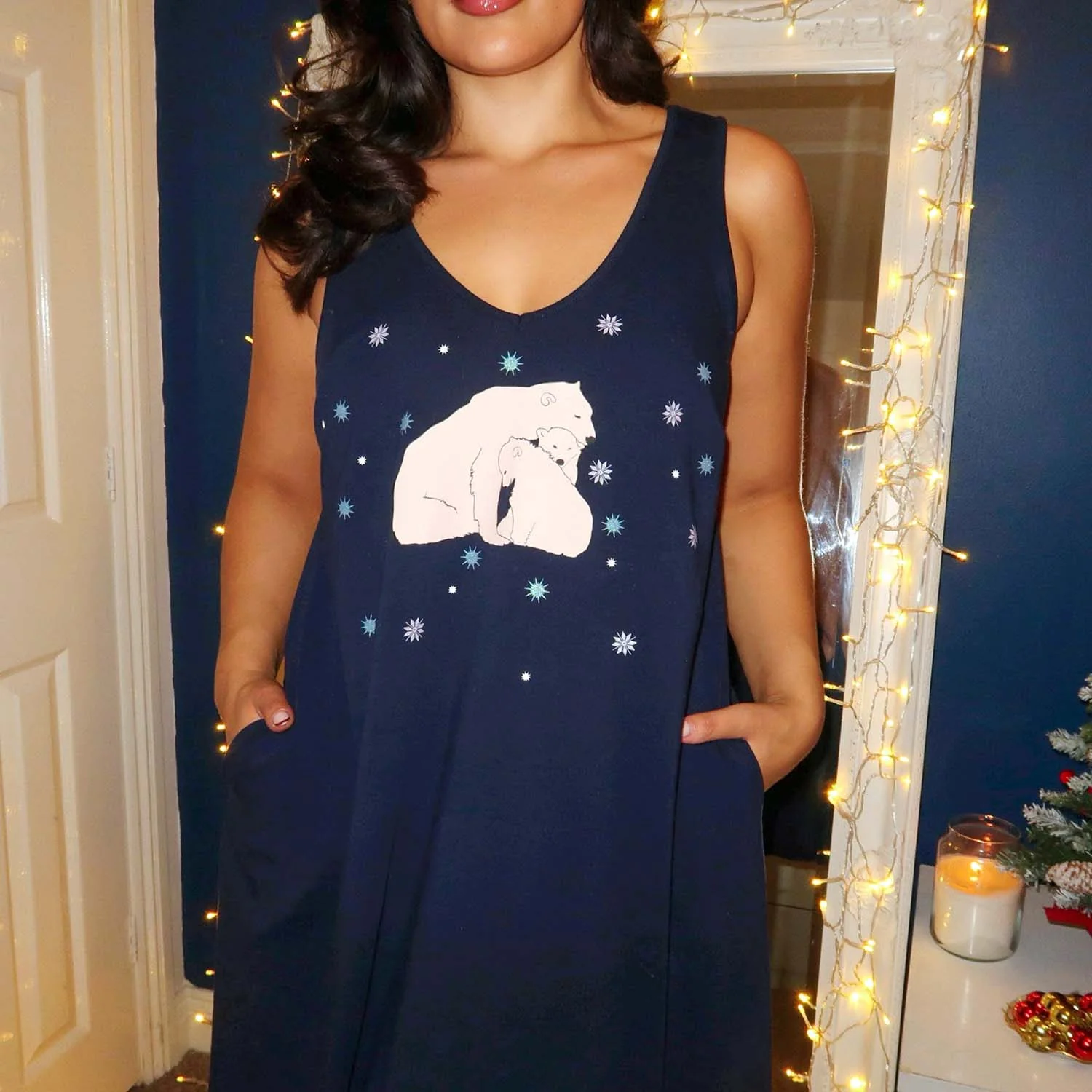 Organic Cotton Short Nightdress - Polar Snuggles - Image 2
