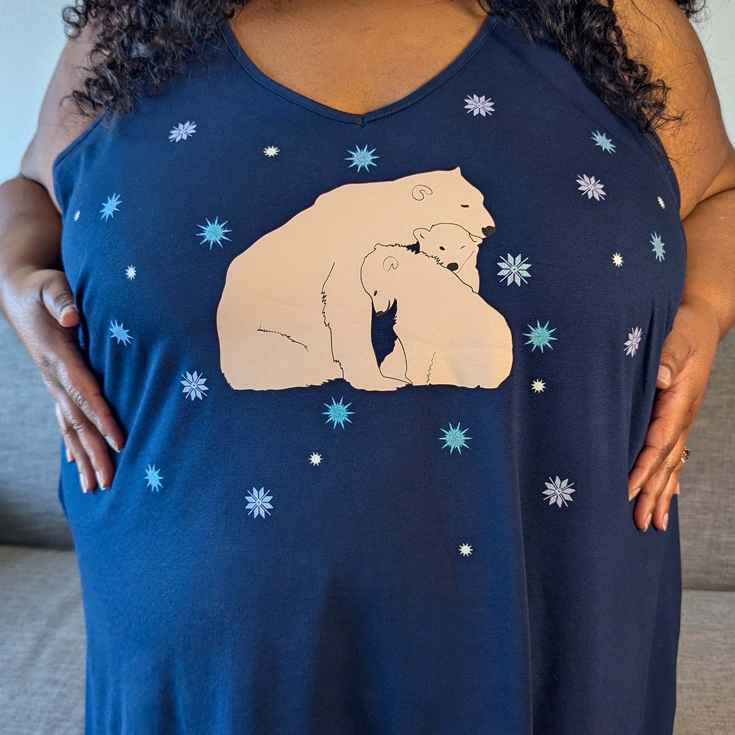 Organic Cotton Short Nightdress - Polar Snuggles - Image 5