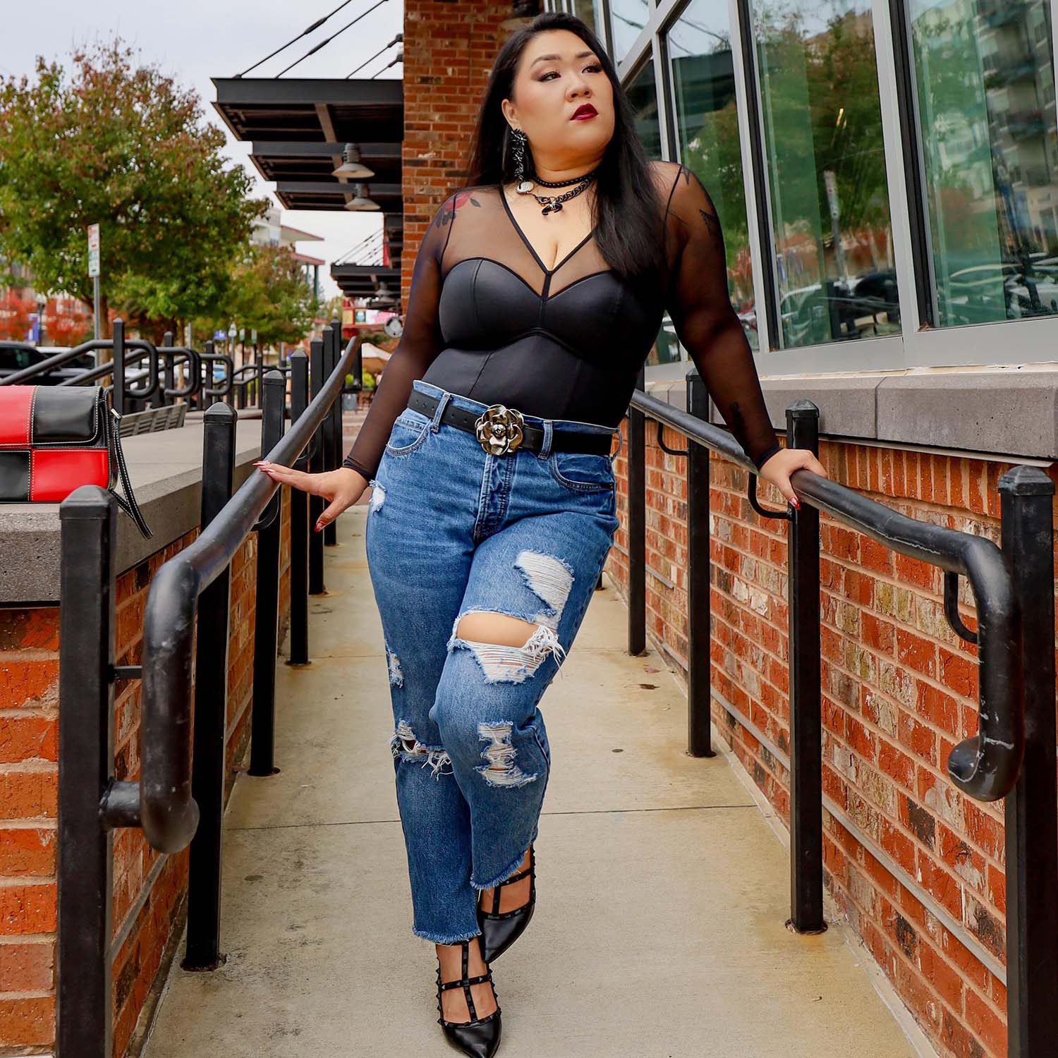 Siren Faux Leather Bodysuit - Image 5