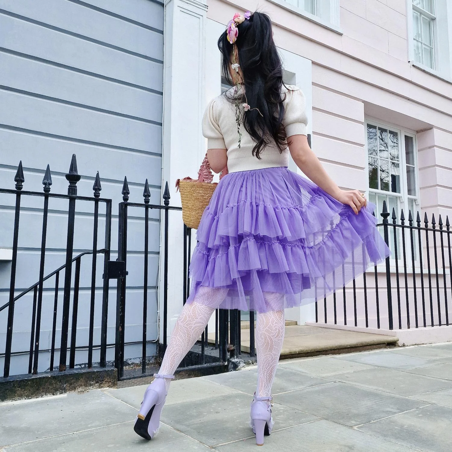 Mesh Skirt - Lavender - Image 11