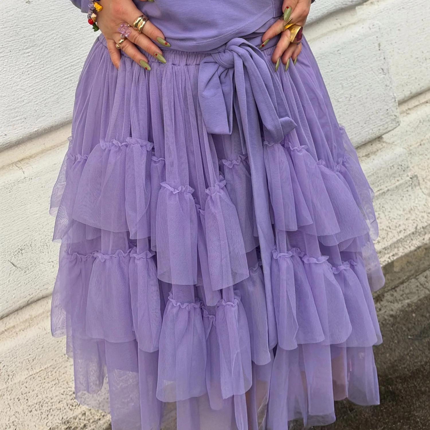 Mesh Skirt - Lavender - Image 12
