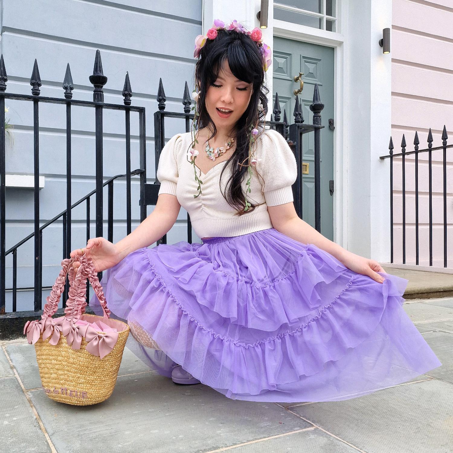 Mesh Skirt - Lavender - Image 15