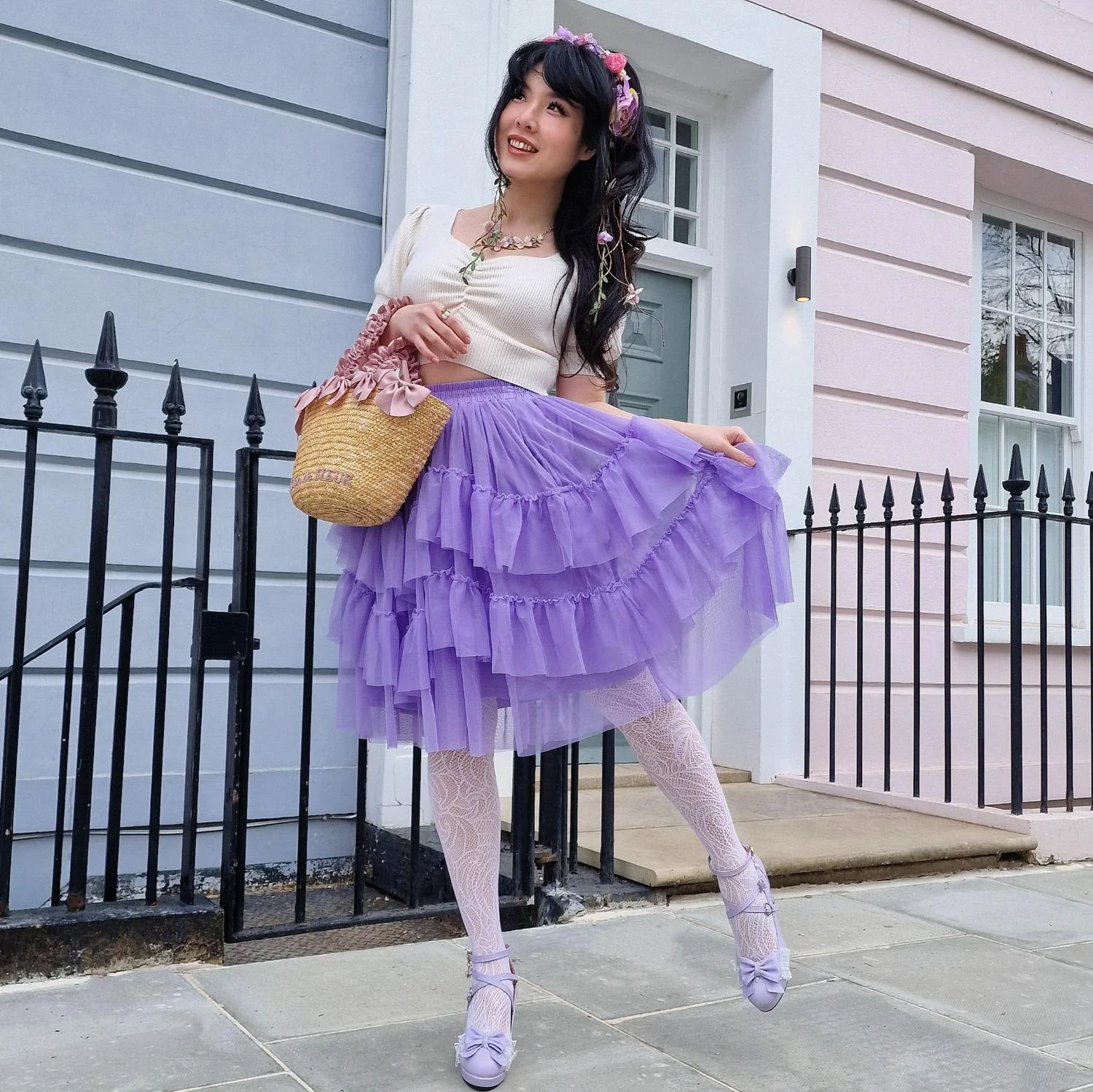 Mesh Skirt - Lavender - Image 18