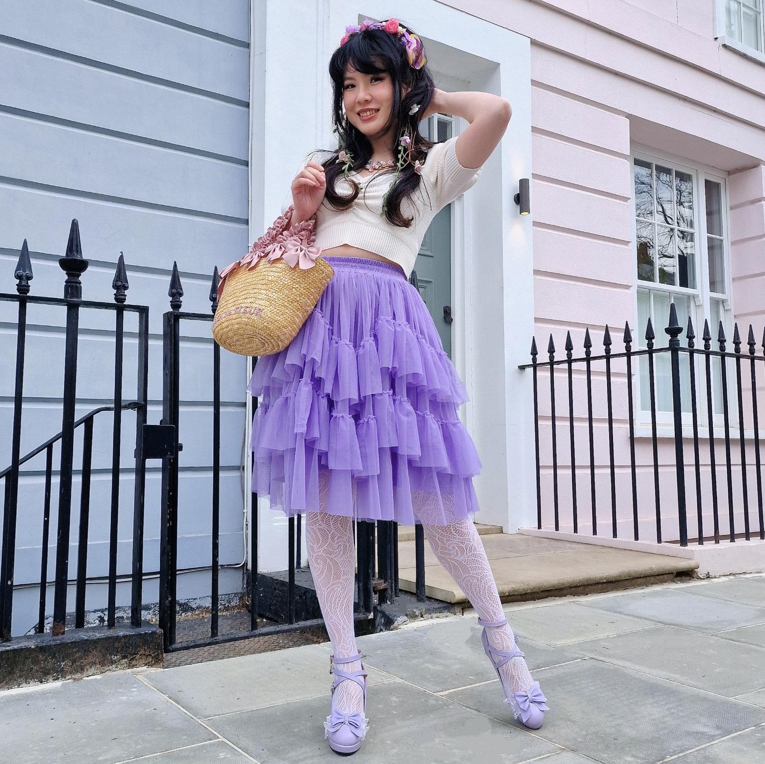 Mesh Skirt - Lavender - Image 6