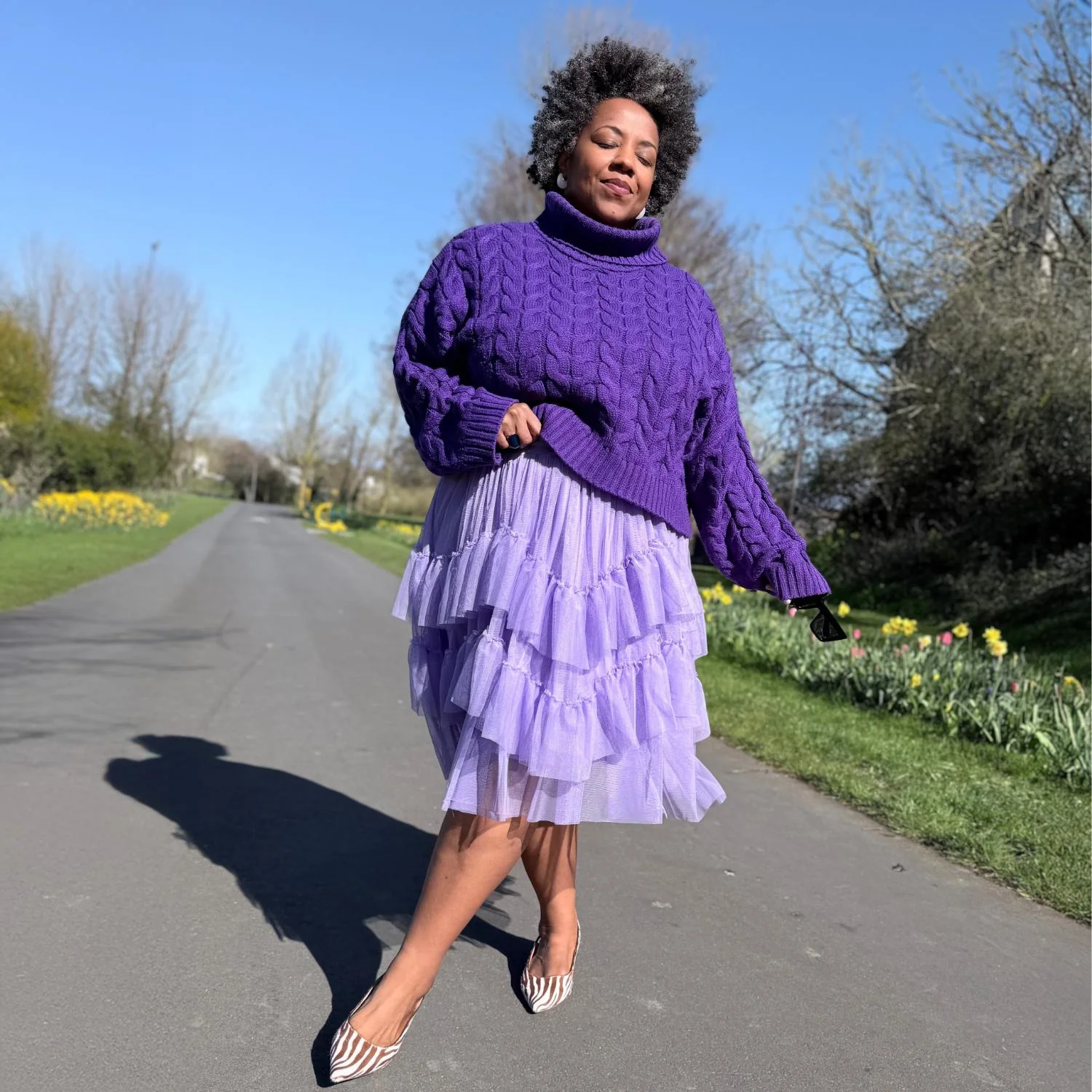 Mesh Skirt - Lavender - Image 9