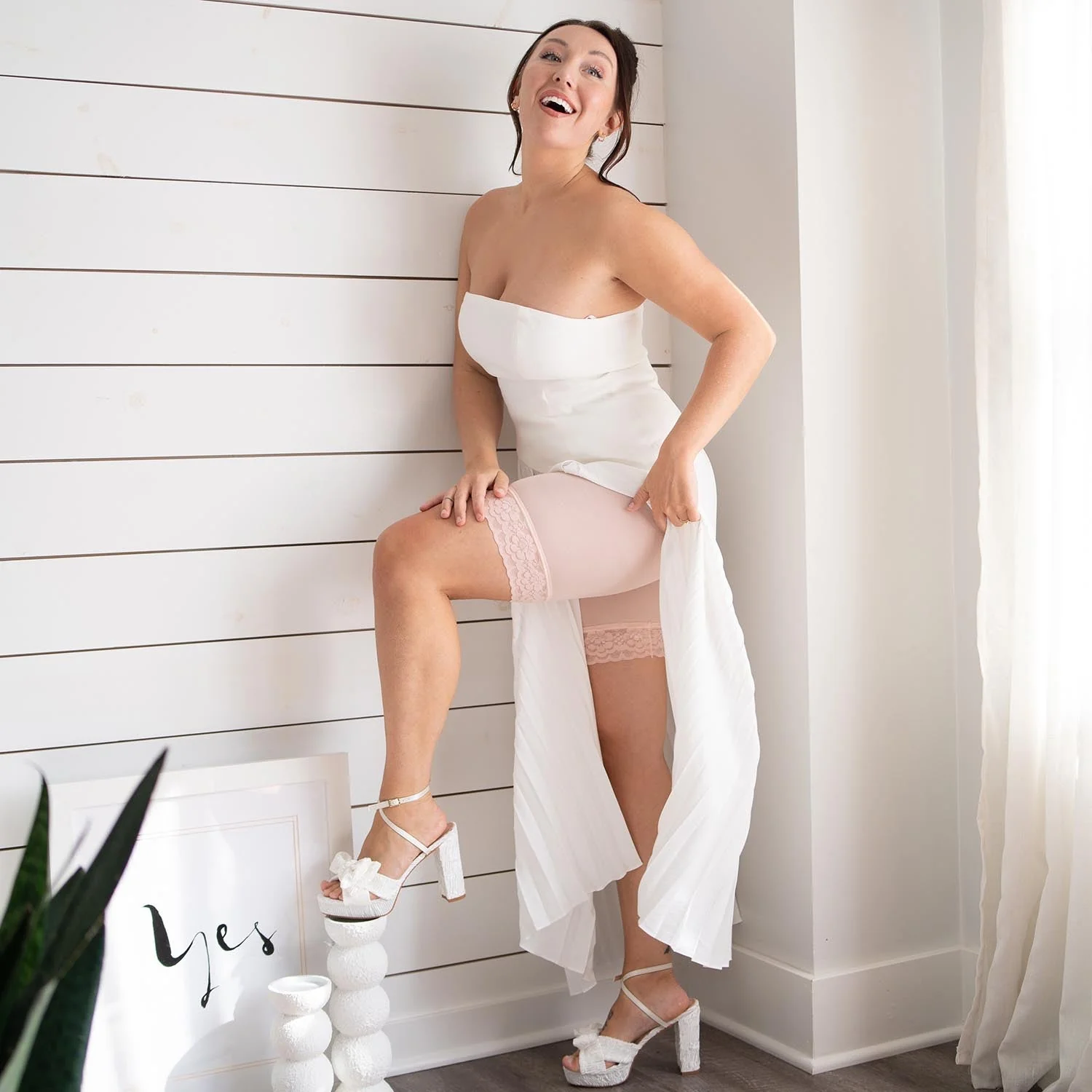 Lace Stay Cool Chub Rub Shorts - Ballet Pink - Image 2