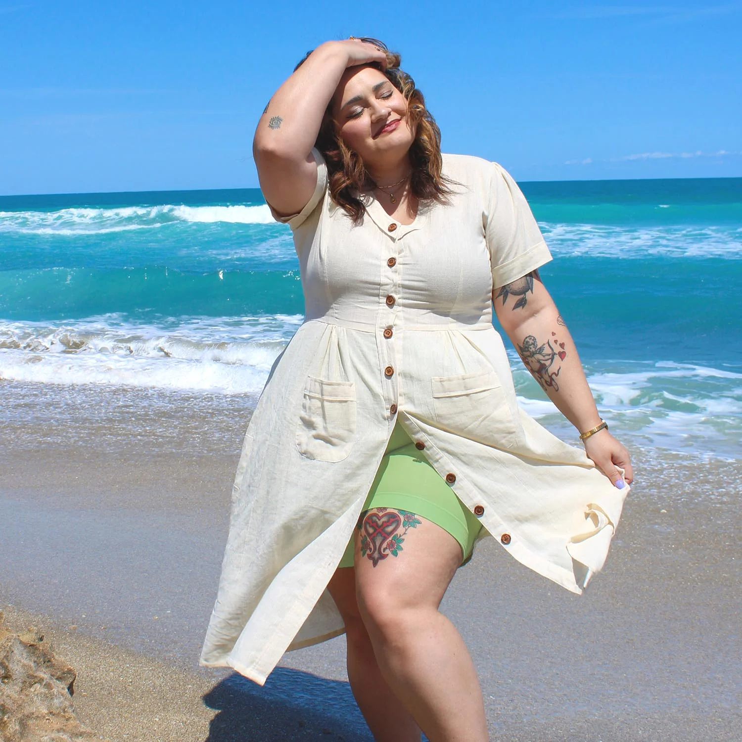 Stay Cool Chub Rub Shorts - Matcha - Image 3