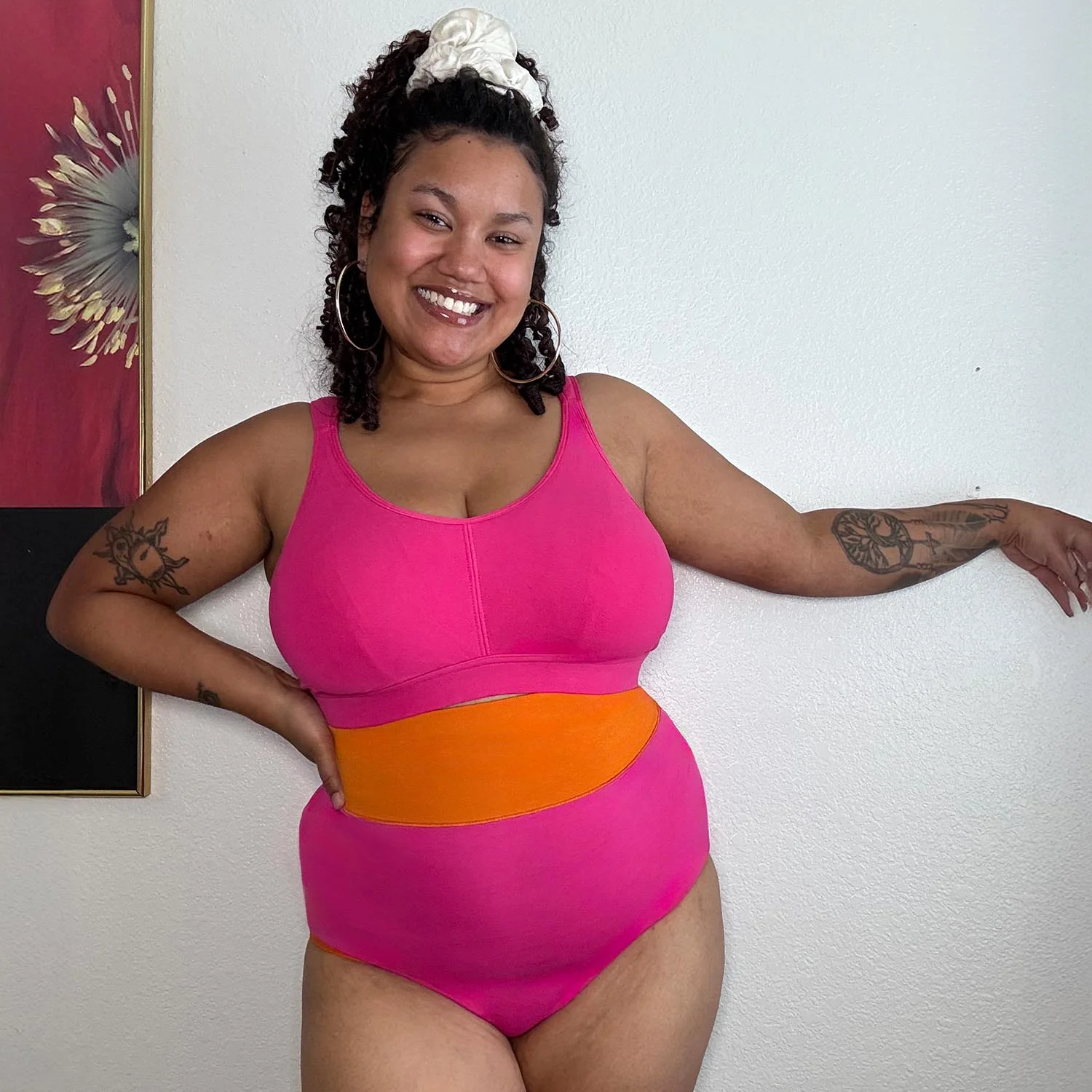 Organic Cotton Super High Waist Duo Knickers - Barbara & Papaya - Image 2