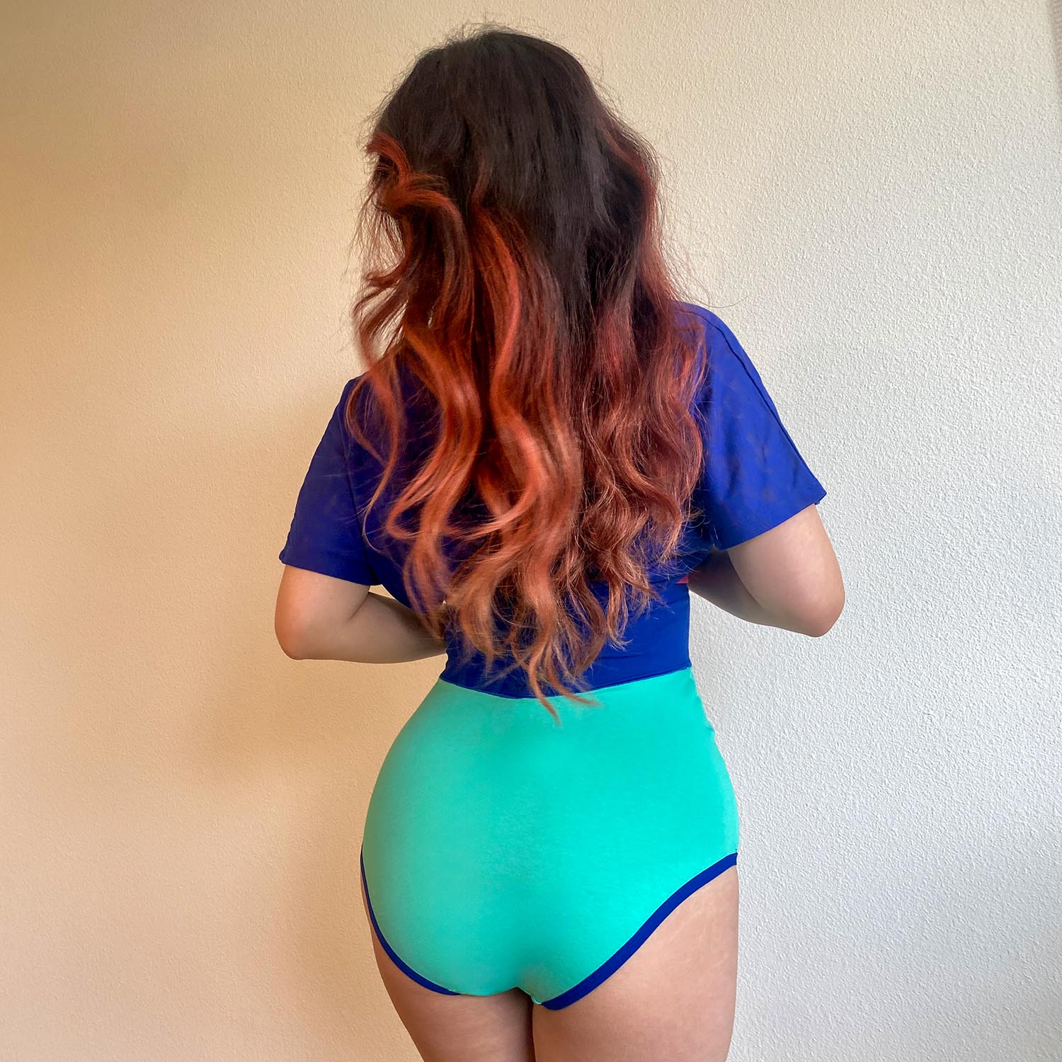 Organic Cotton Super High Waist Duo Knickers - Mint & Arabesque - Image 4