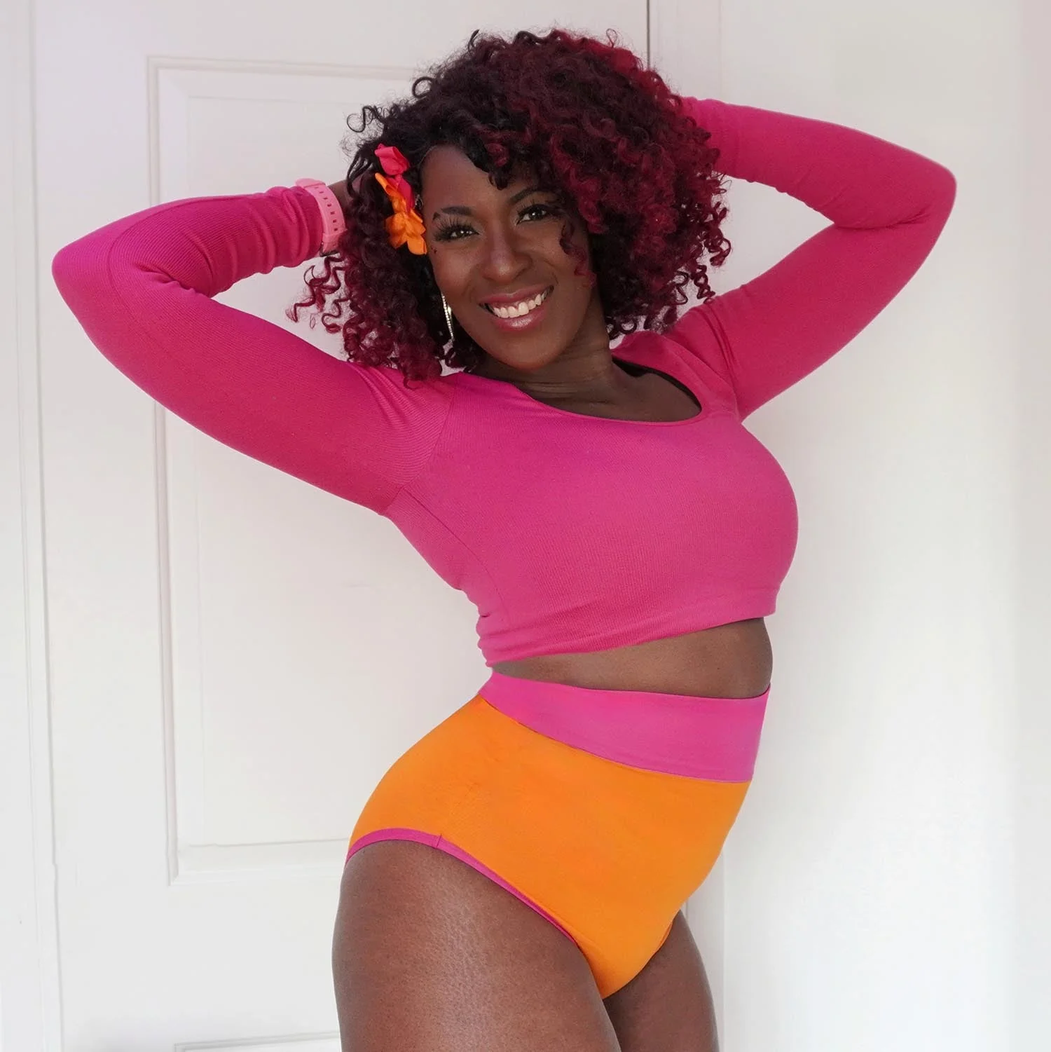 Organic Cotton Super High Waist Duo Knickers - Papaya & Barbara - Image 2