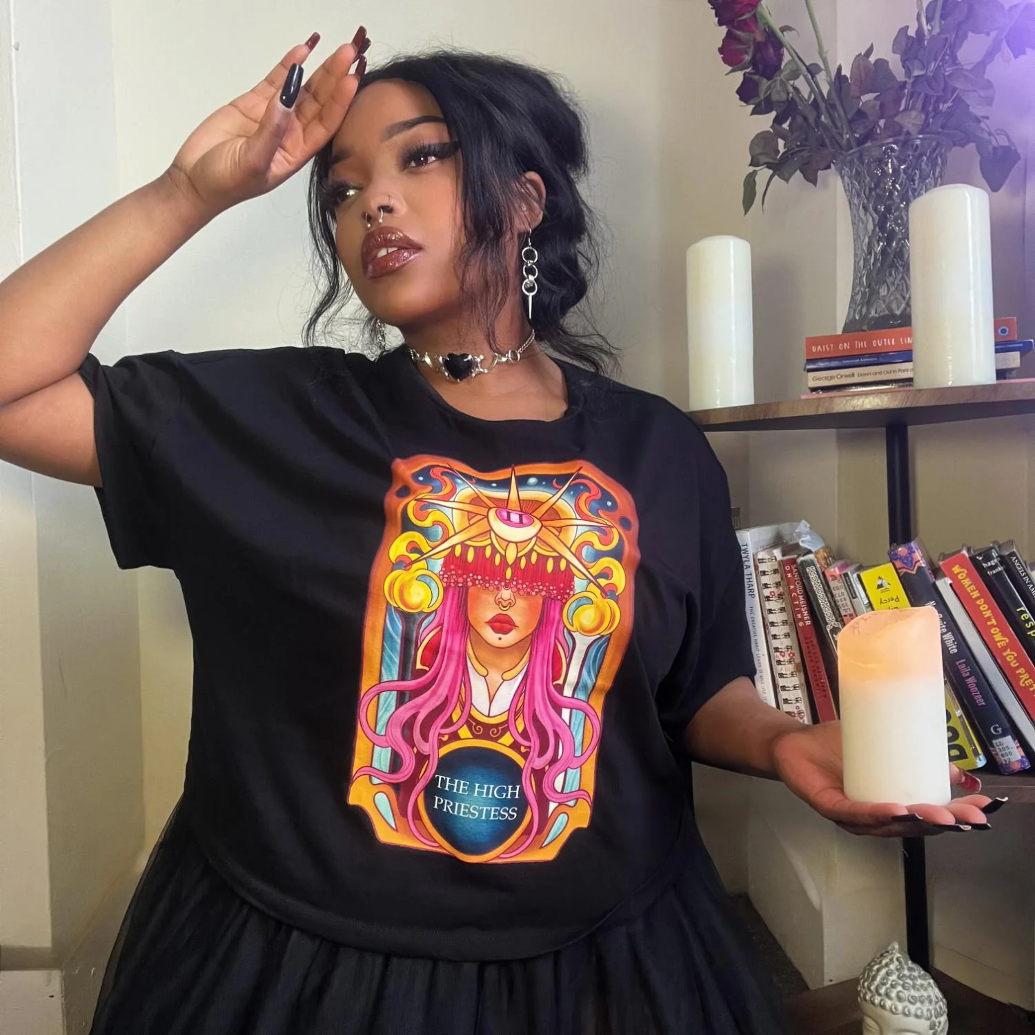 Major Arcana Boxy Tee - II The High Priestess - Image 10