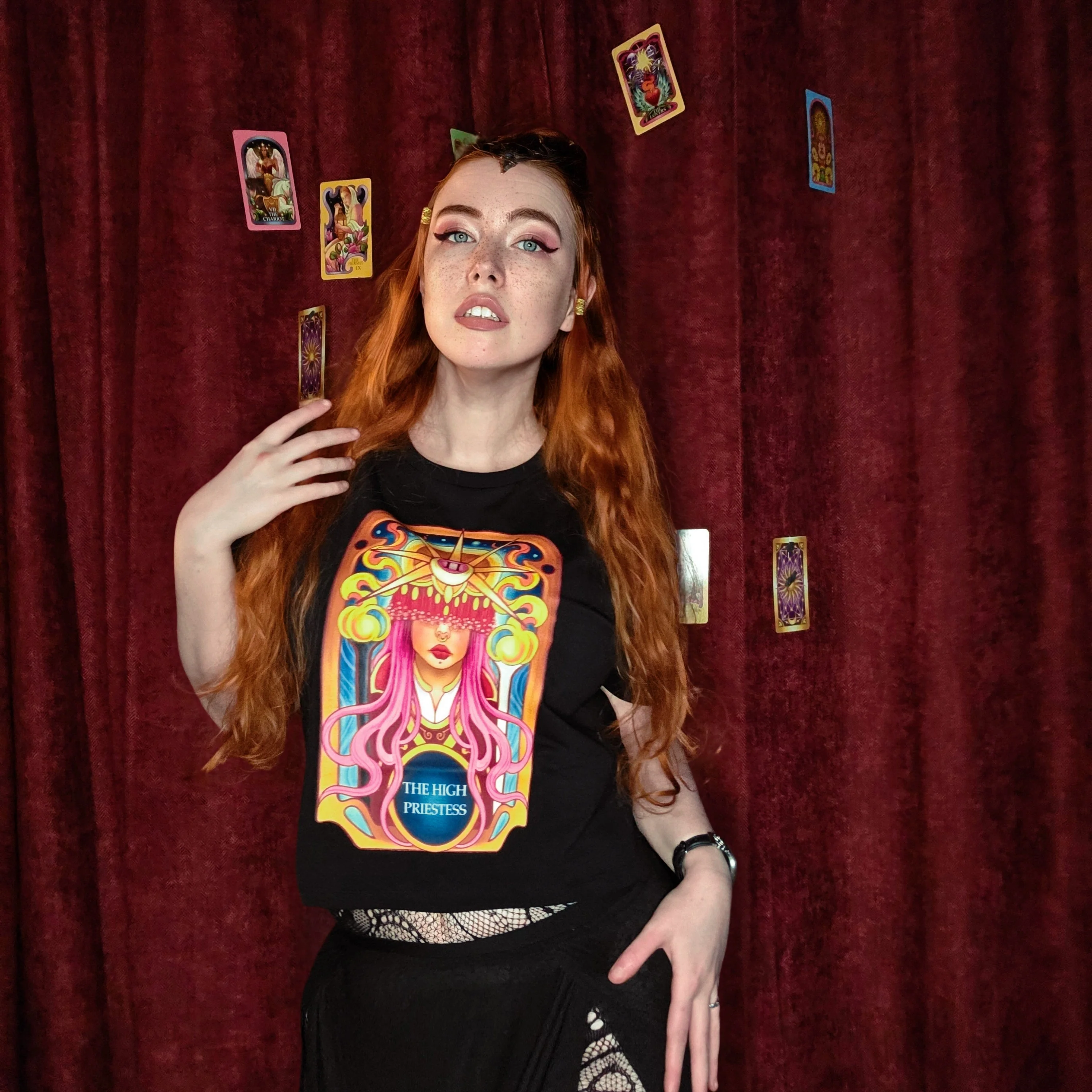 Major Arcana Boxy Tee - II The High Priestess - Image 4
