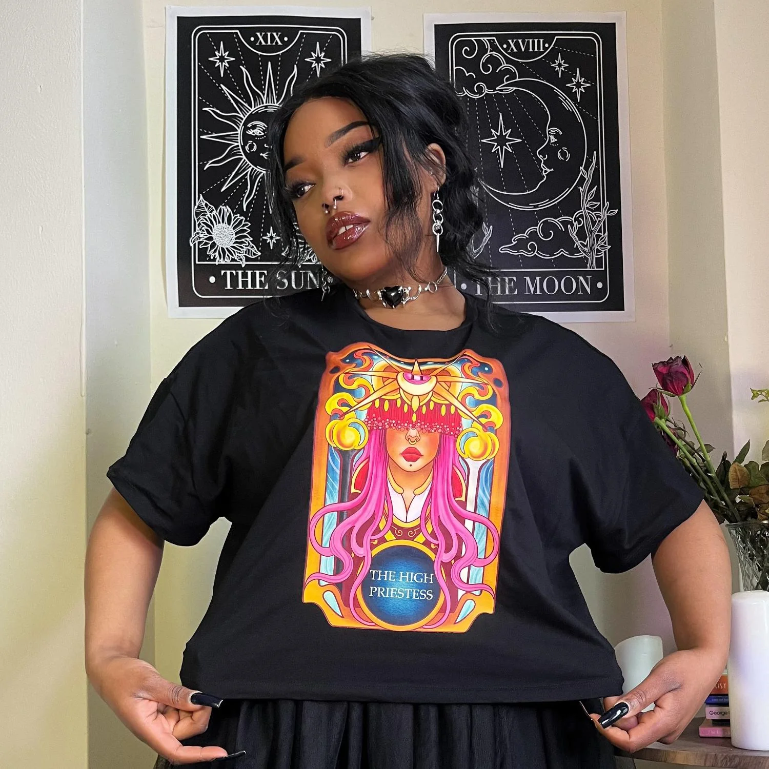 Major Arcana Boxy Tee - II The High Priestess - Image 5
