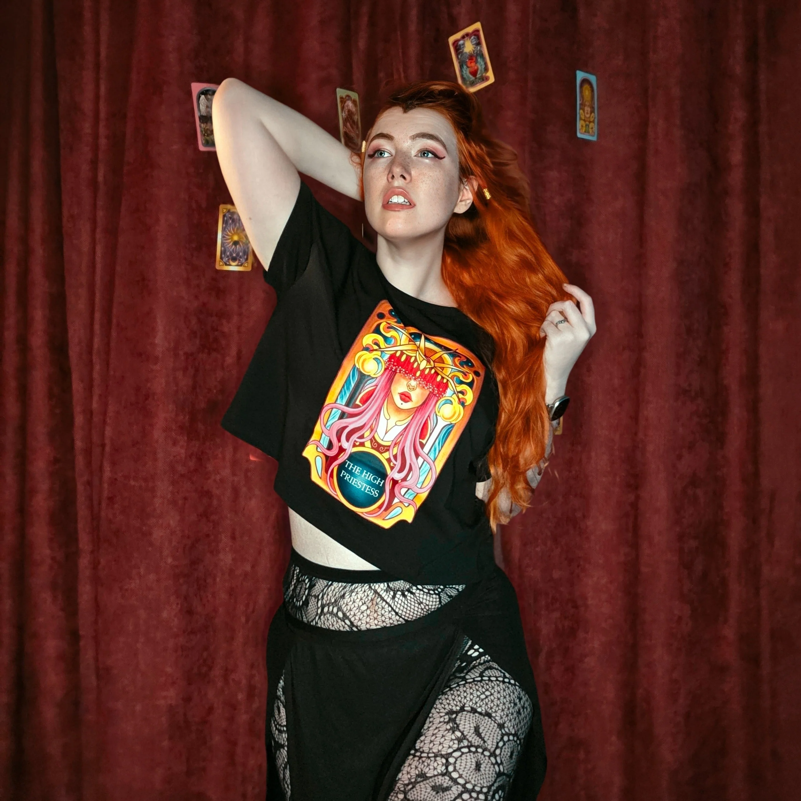 Major Arcana Boxy Tee - II The High Priestess - Image 9