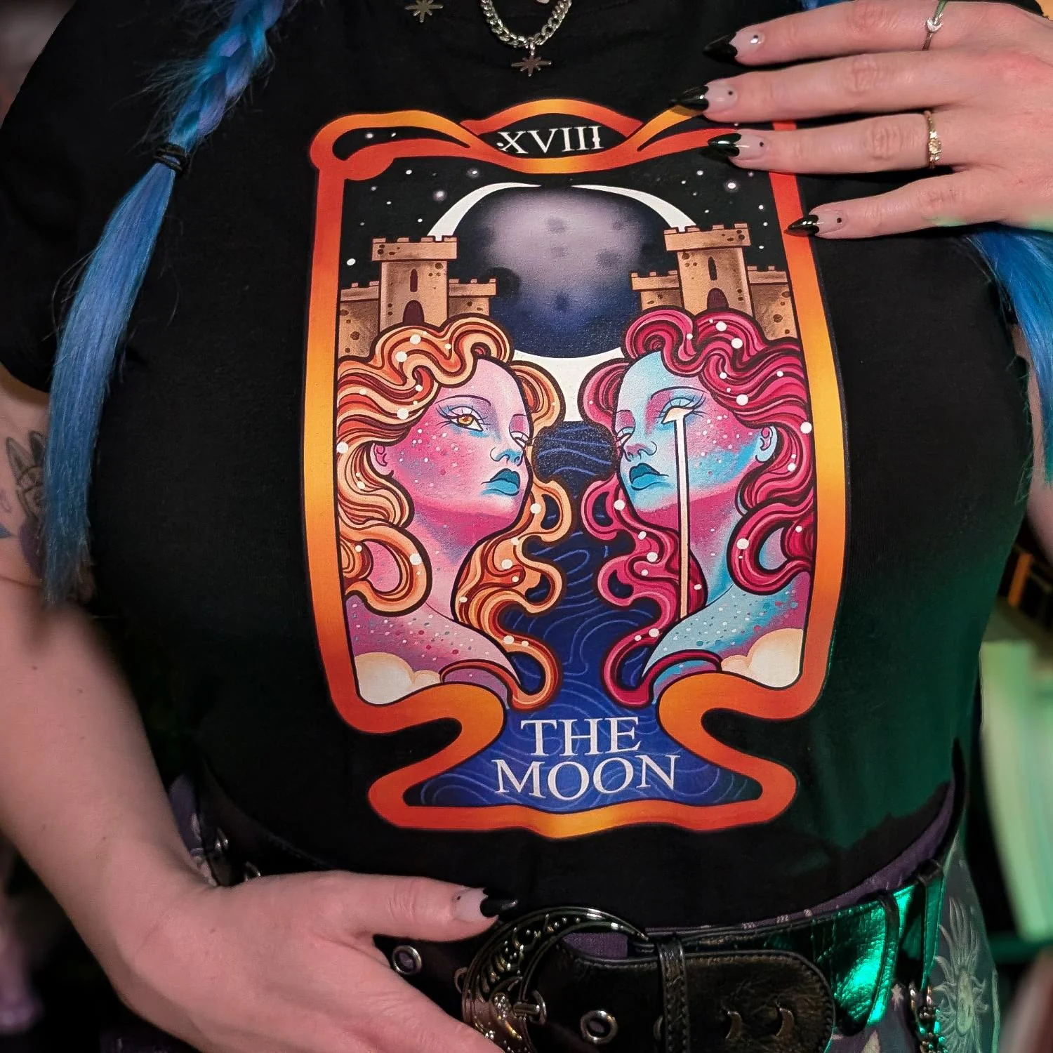 Major Arcana Baby Tee - XVIII The Moon - Image 2