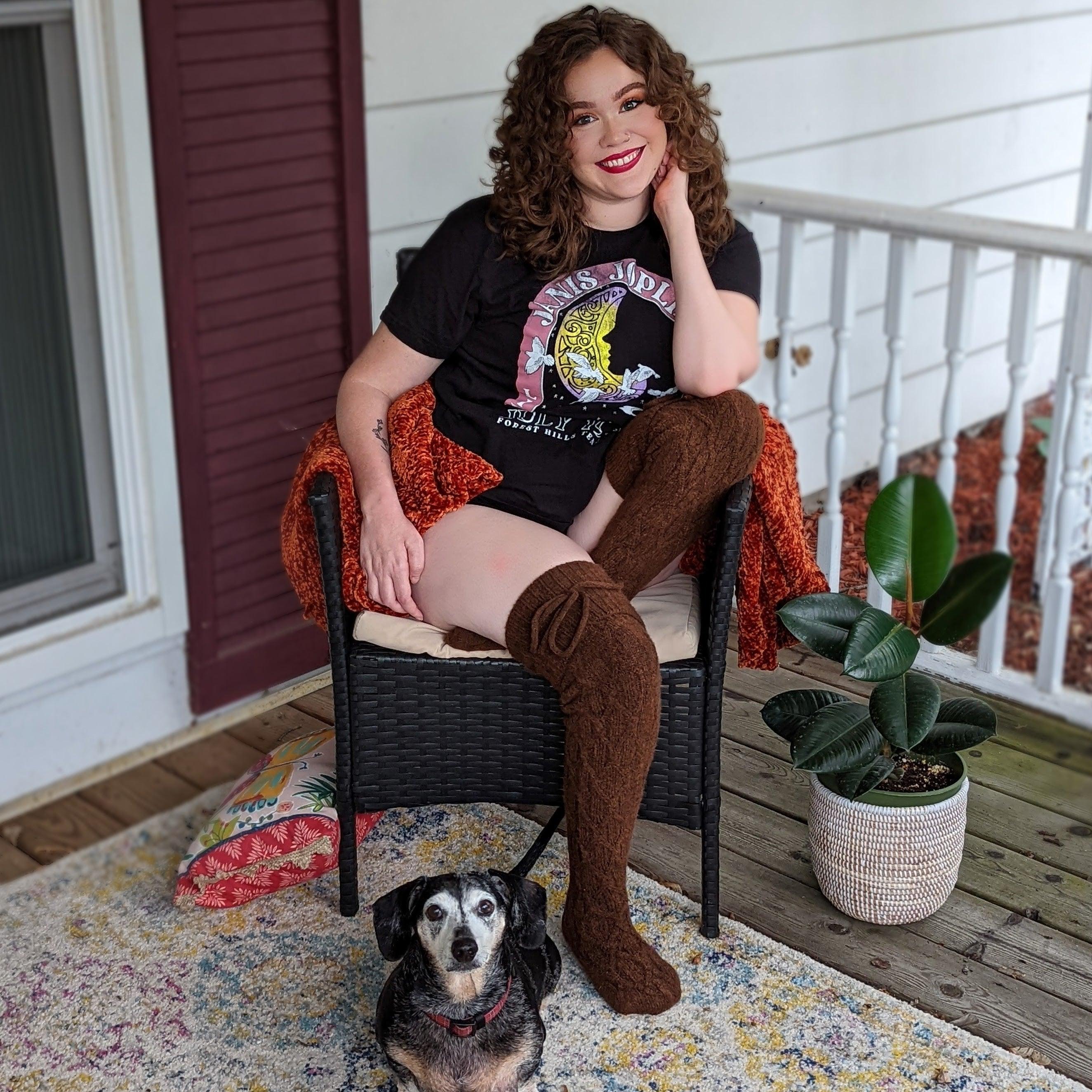 Thigh High Socks - Hot Chocolate - Image 7