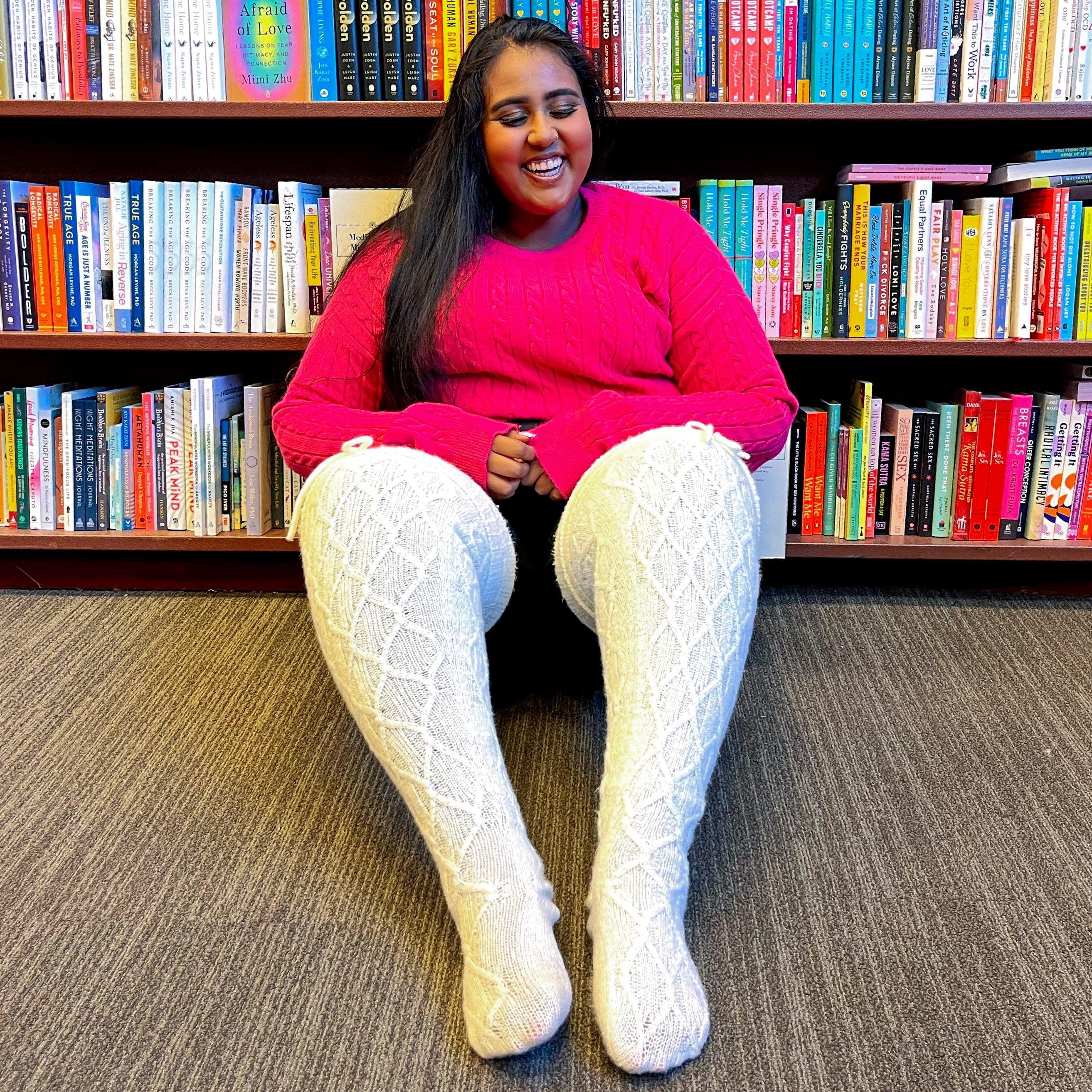 Thigh High Socks - Snowball - Image 3