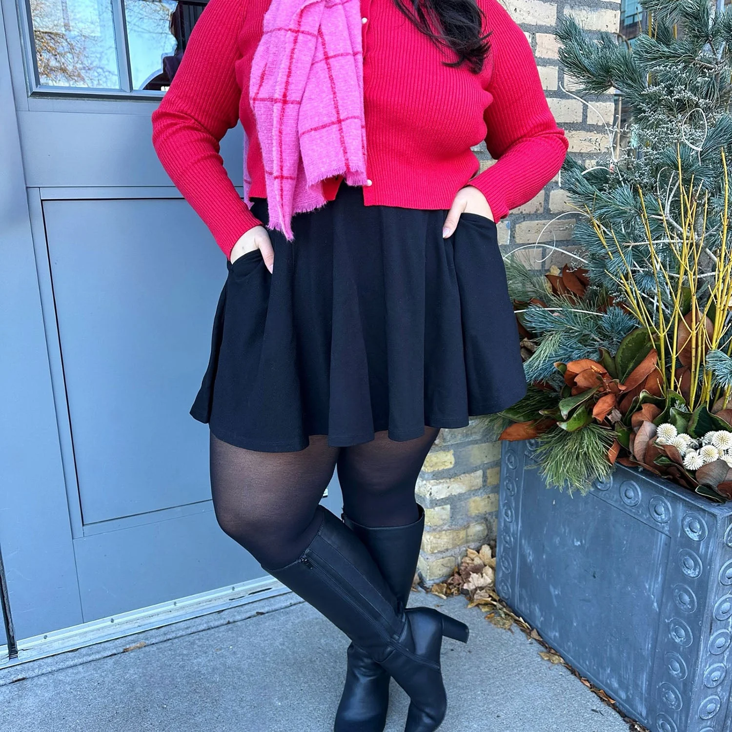Mini-Flare Skirt - Black - Image 11