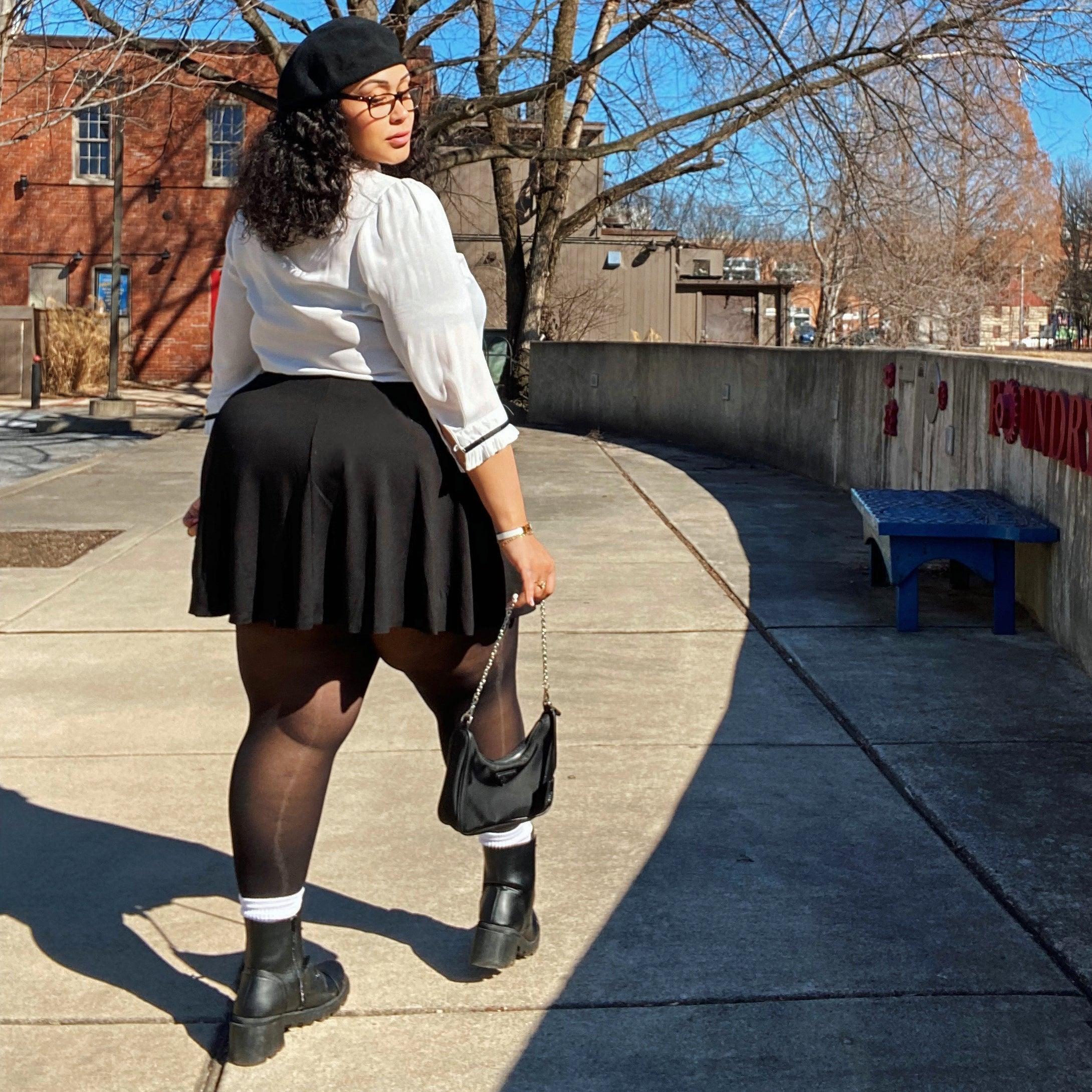 Mini-Flare Skirt - Black - Image 13