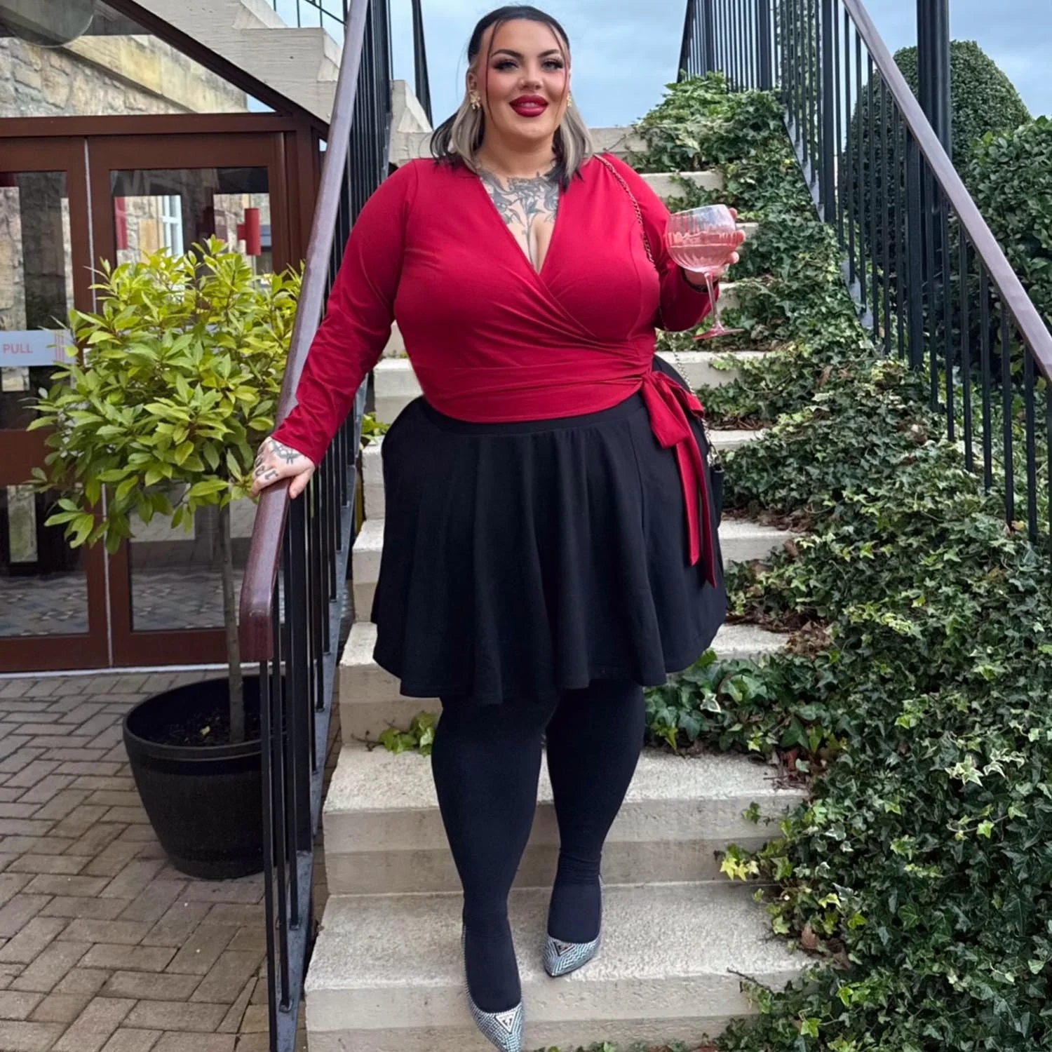 Mini-Flare Skirt - Black - Image 17