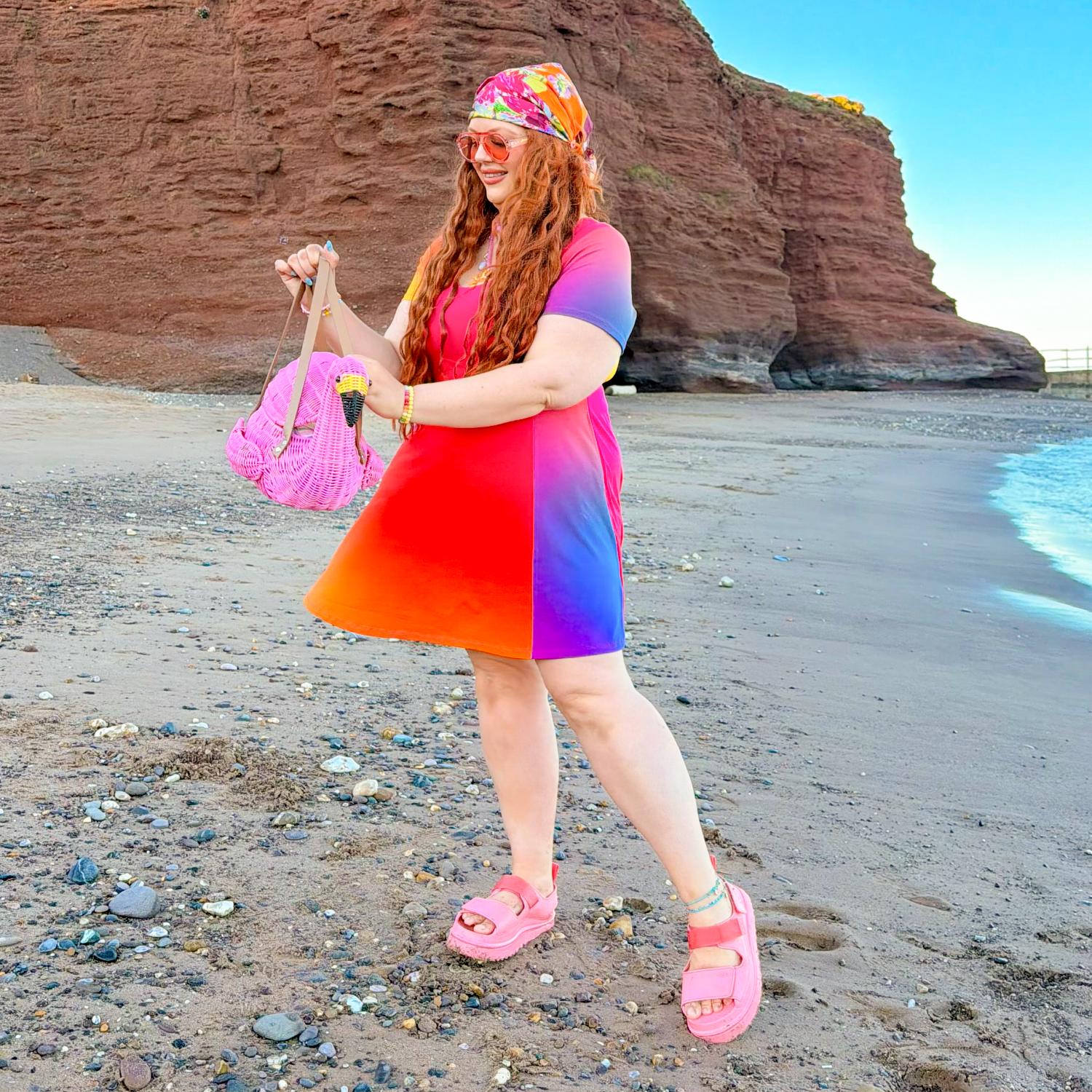 Vanessa Mini A-Line Dress - Rainbow - Image 10