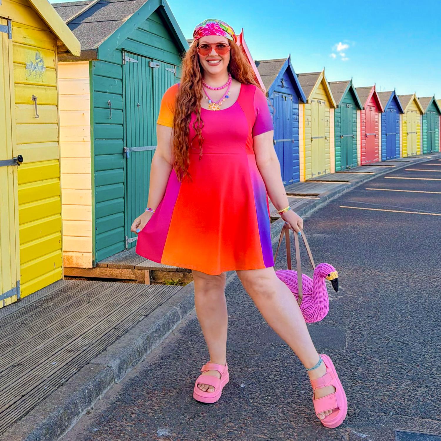 Vanessa Mini A-Line Dress - Rainbow - Image 11