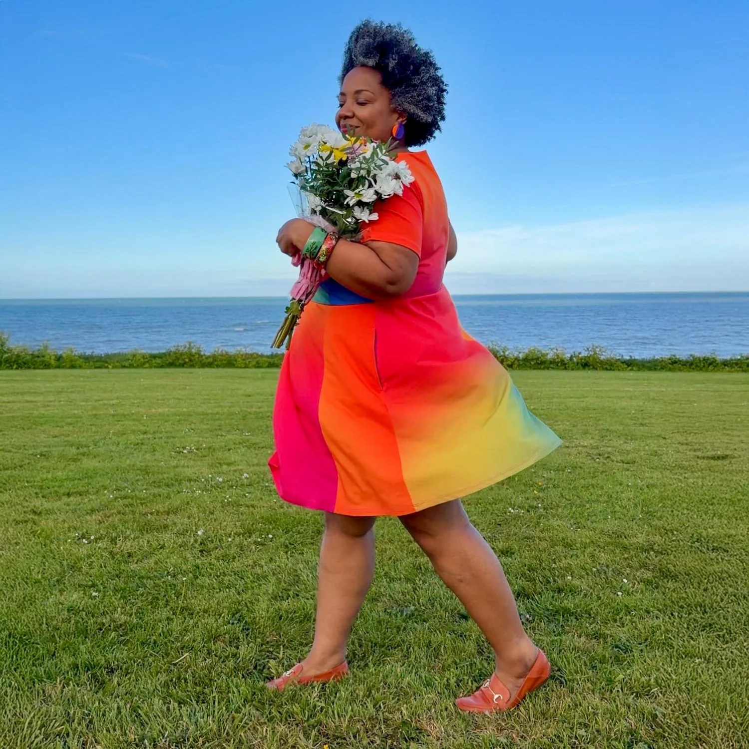 Vanessa Mini A-Line Dress - Rainbow - Image 15